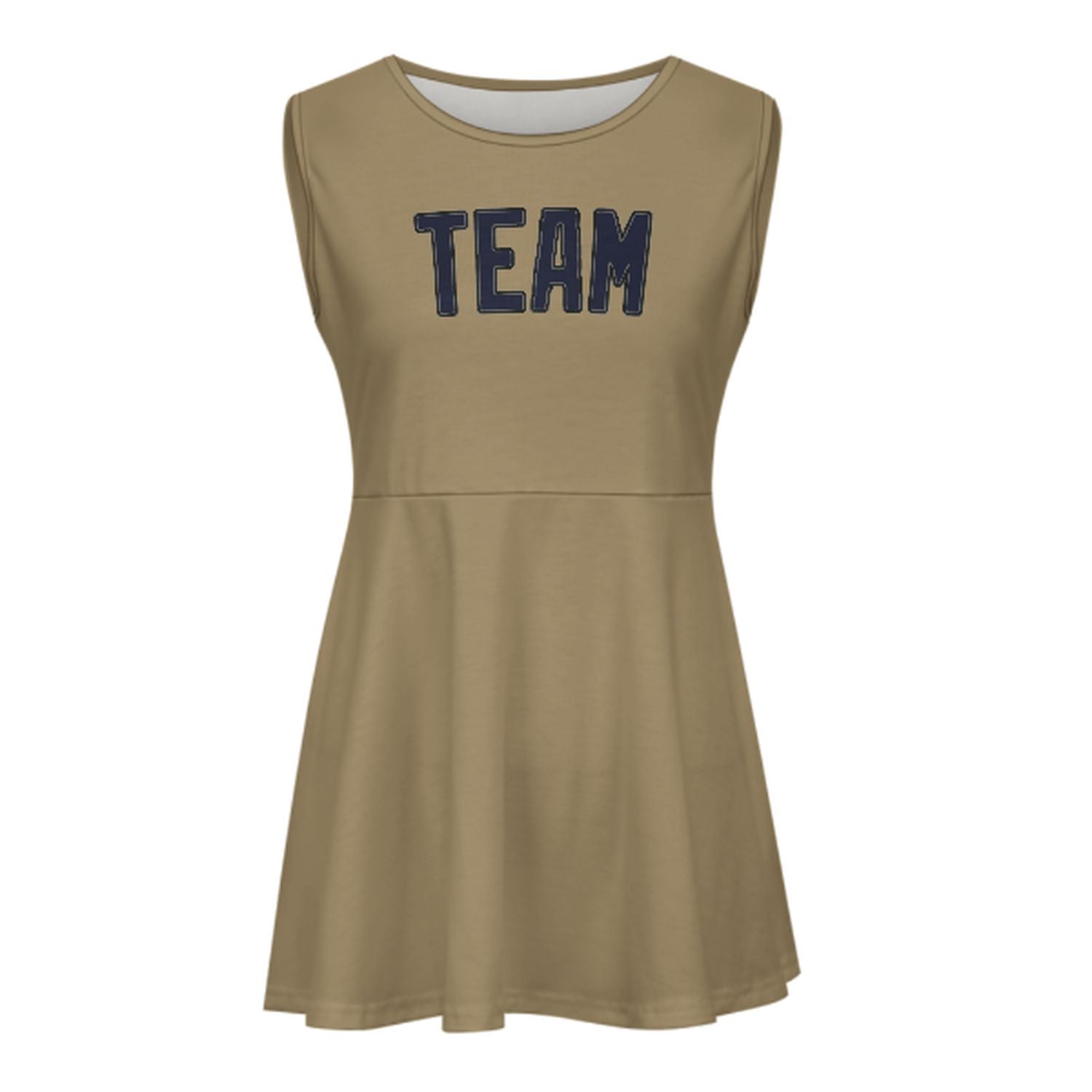 Maßgeschneidertes Hellkhaki Stahlblau Cheerleader-Kleid