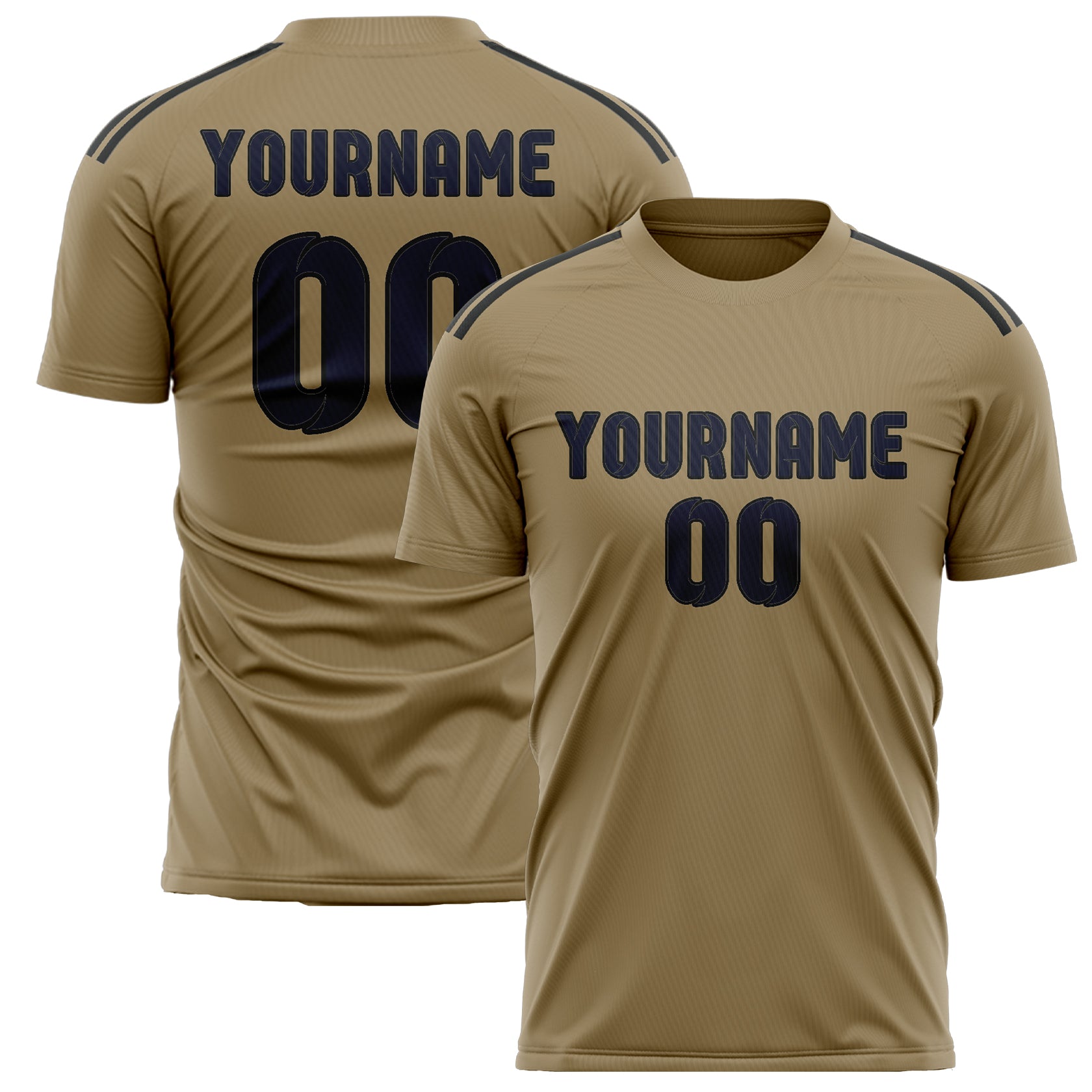Benutzerdefiniertes Professionelles Hellkhaki Stahlblau Fußballtrikot