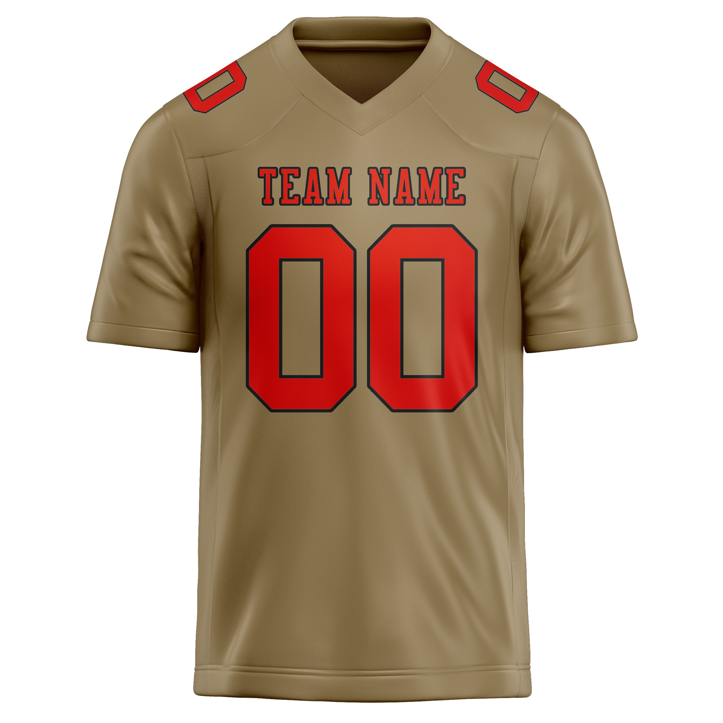 Maglia da rugby personalizzata professionale color cachi chiaro arancione rosso