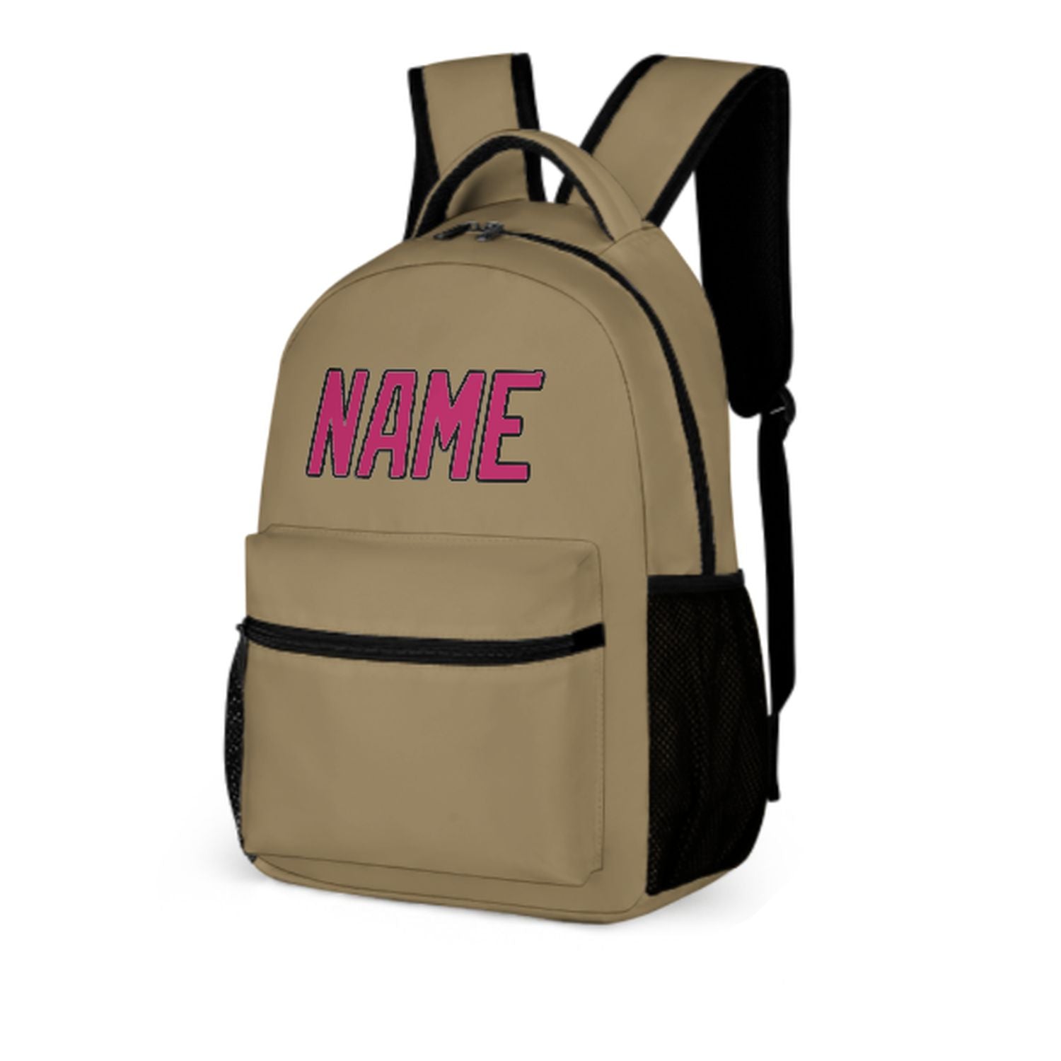 Maßgeschneidertes Hellkhaki Rosarot Kinderrucksack