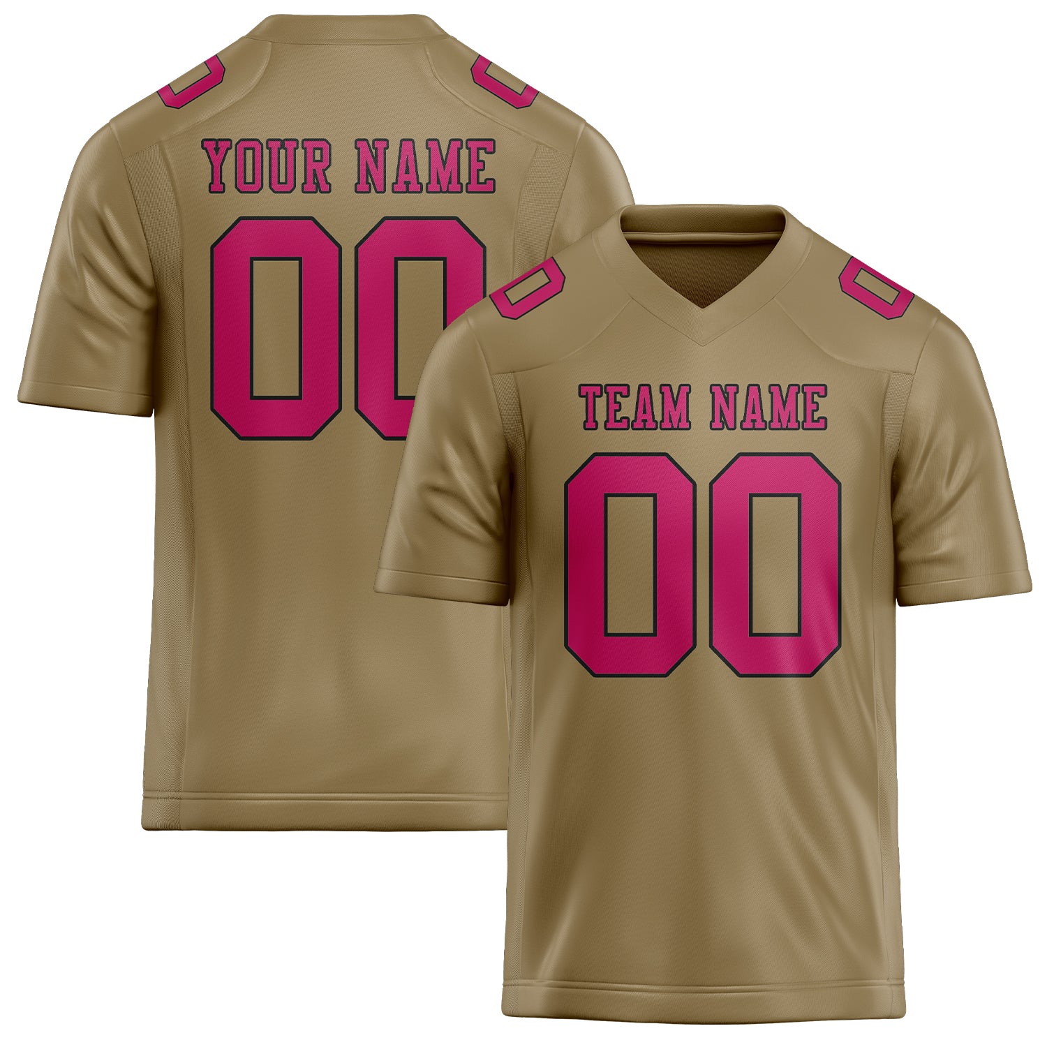Шивач -създаден професионален Hellkhaki Pink Rugby Jersey