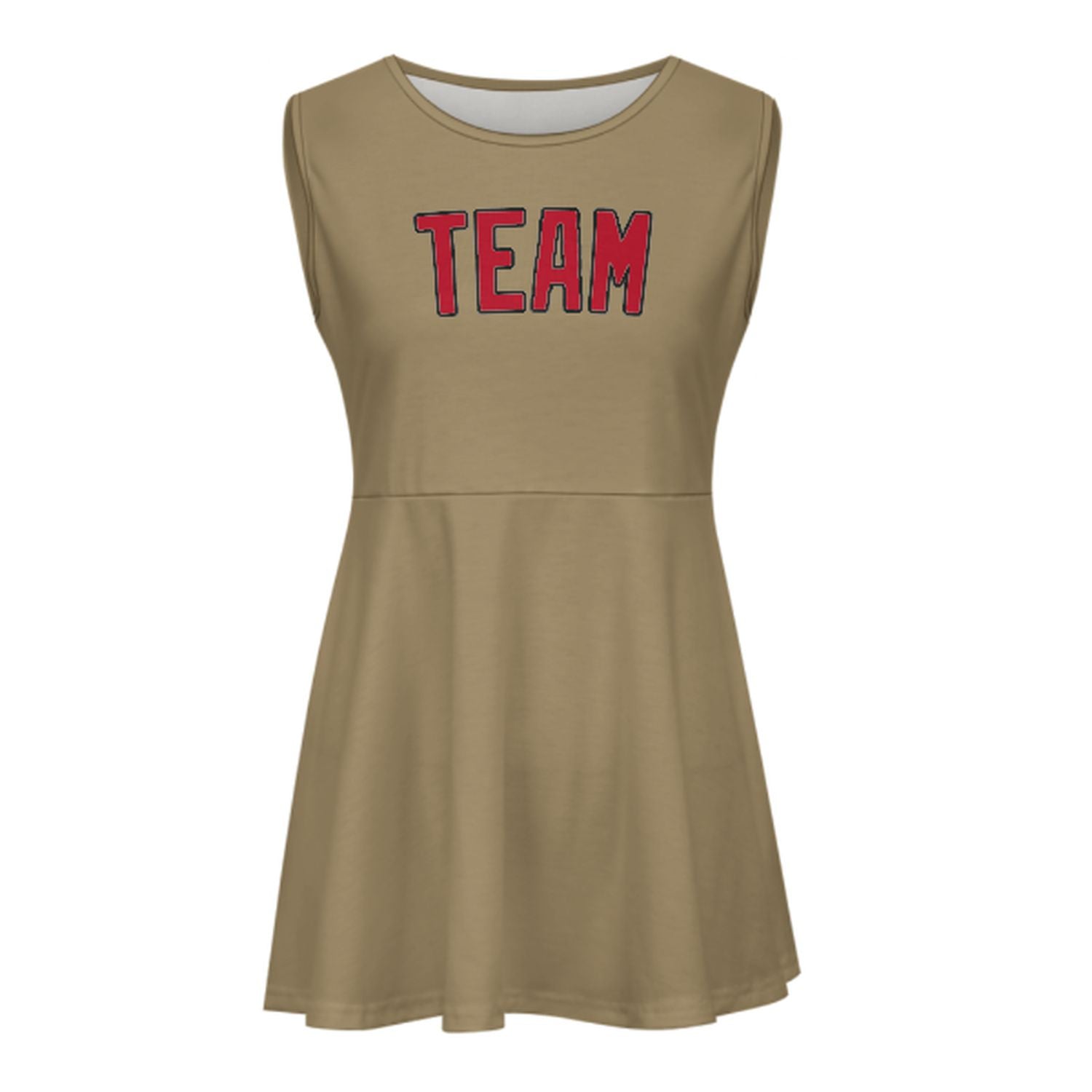 Maßgeschneidertes Hellkhaki Rot Cheerleader-Kleid