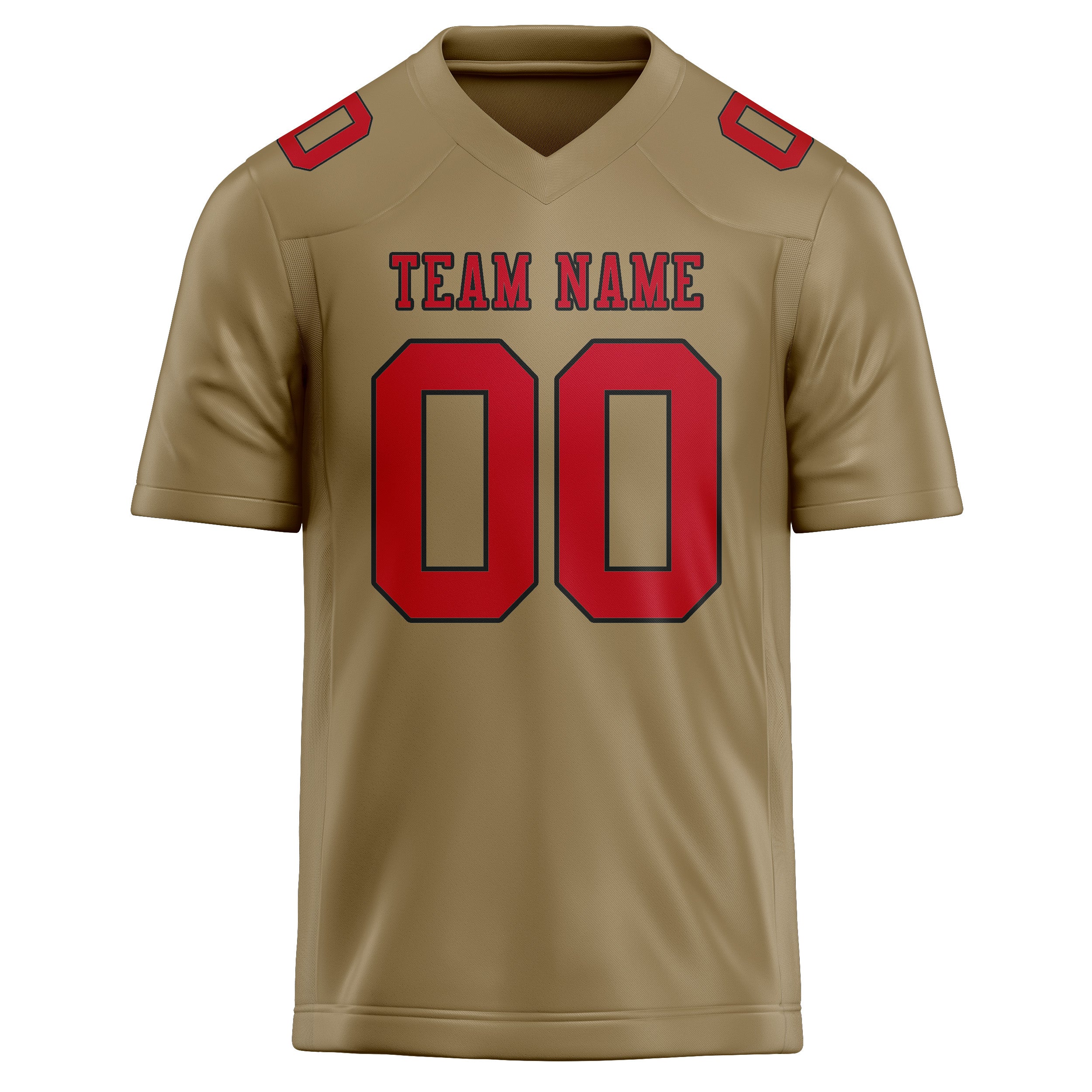 Шивач -създаден професионален Hellkhaki Red Rugby Jersey
