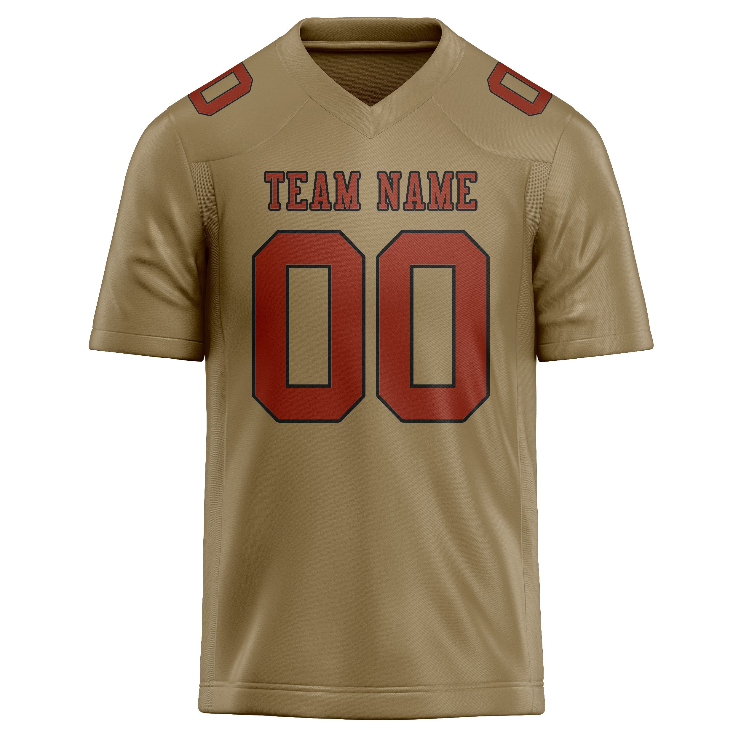 Шивач -създаден професионален Hellkhaki Coral Red Rugby Jersey