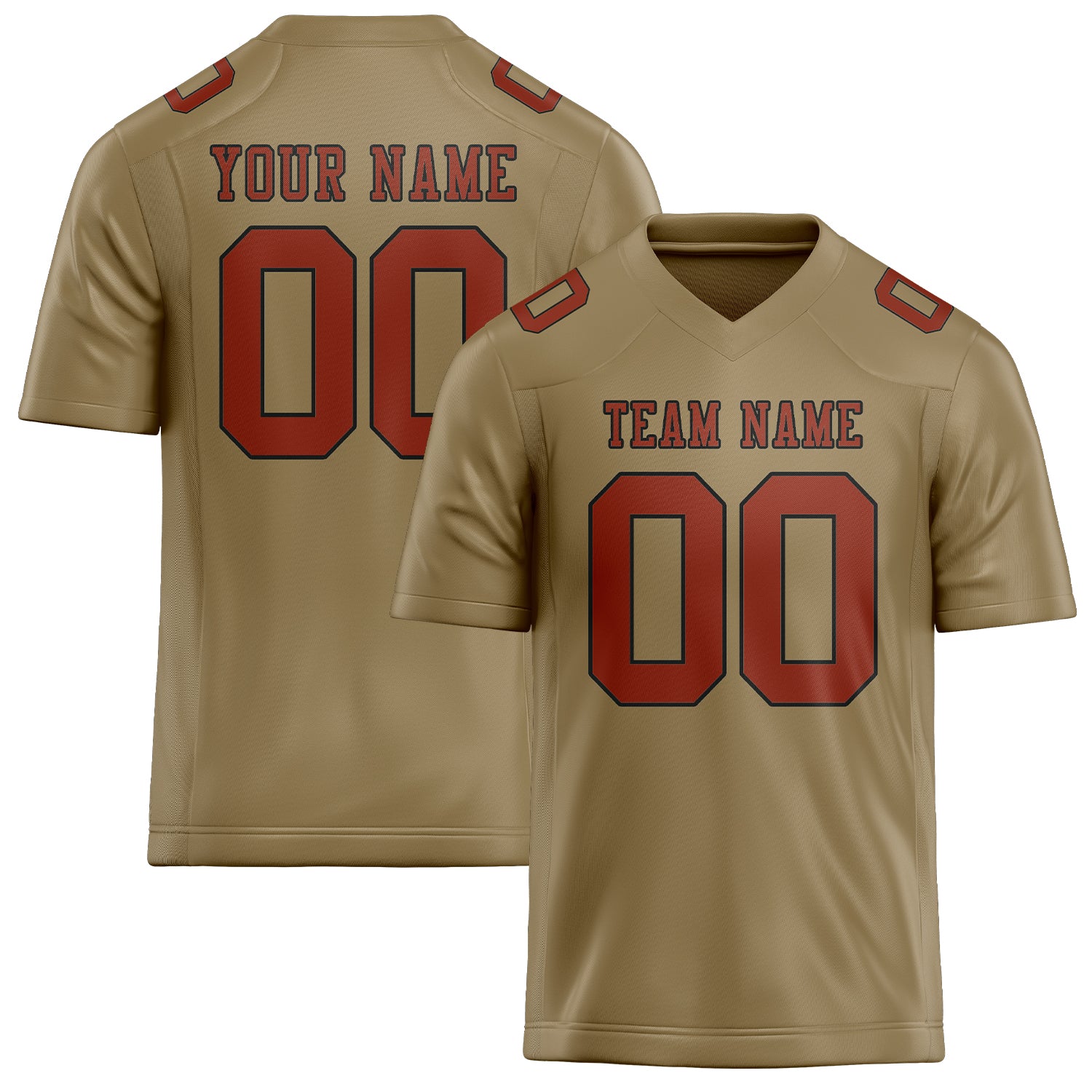 Шивач -създаден професионален Hellkhaki Coral Red Rugby Jersey