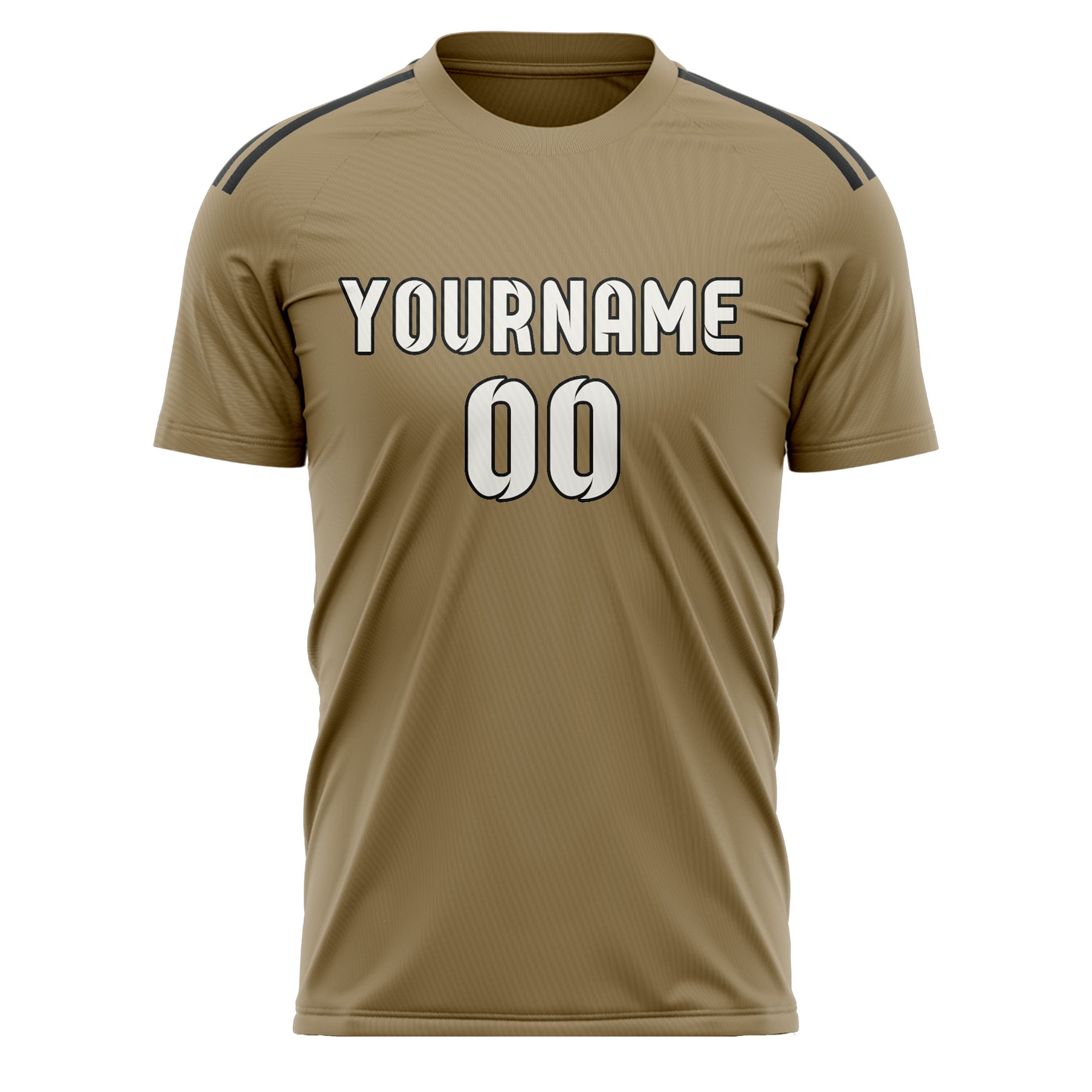 Benutzerdefiniertes Professionelles Hellkhaki Weiß Fußballtrikot