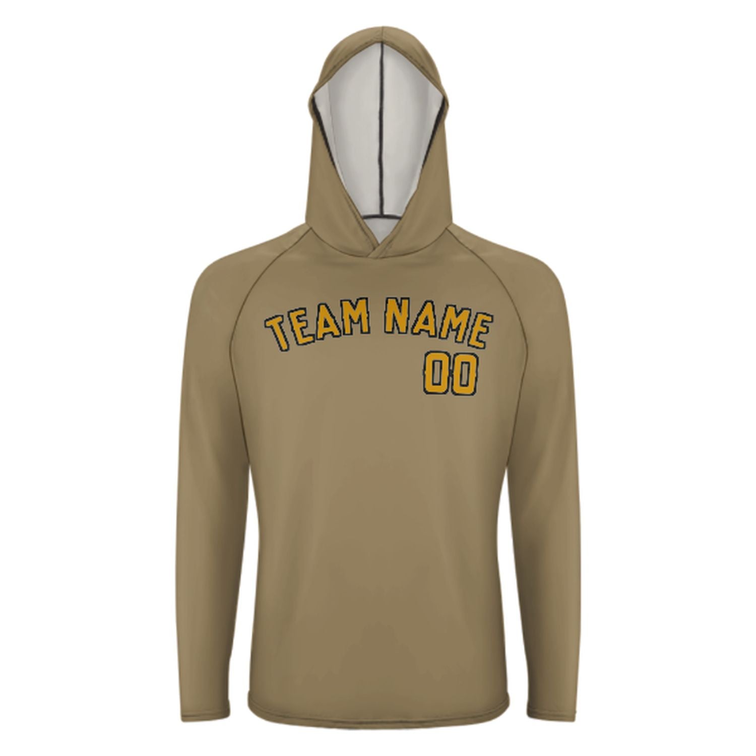 Maßgeschneidertes Hellkhaki Gelb UV-Hoodie