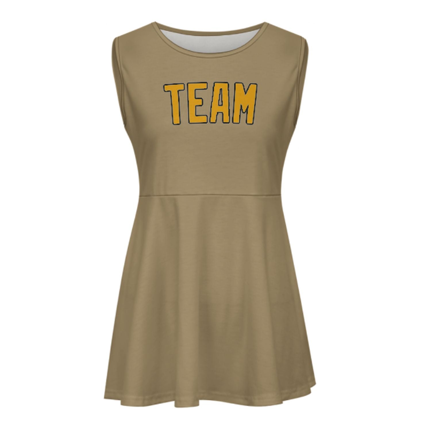 Maßgeschneidertes Hellkhaki Gelb Cheerleader-Kleid