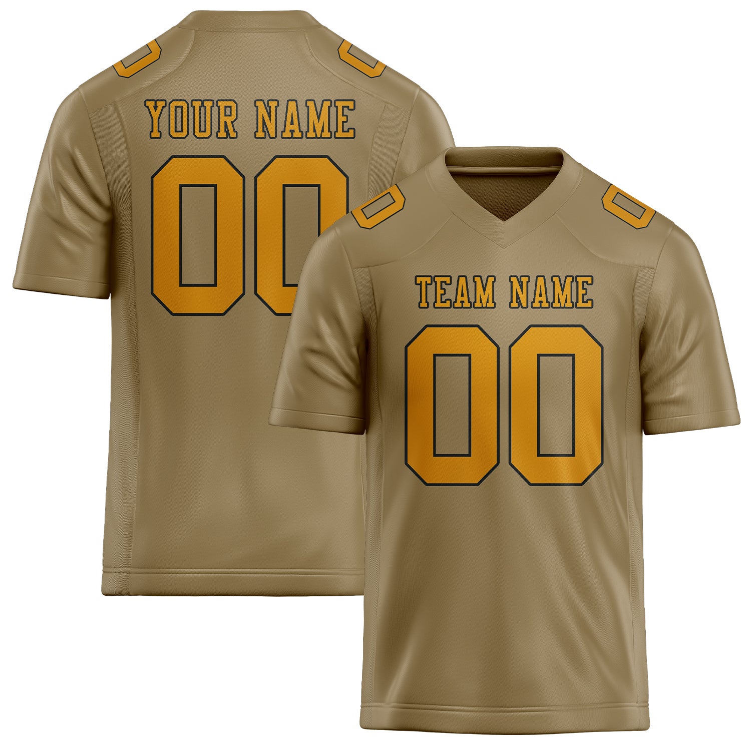 Шивач -създаден професионален Hellkhaki Yellow Rugby Jersey