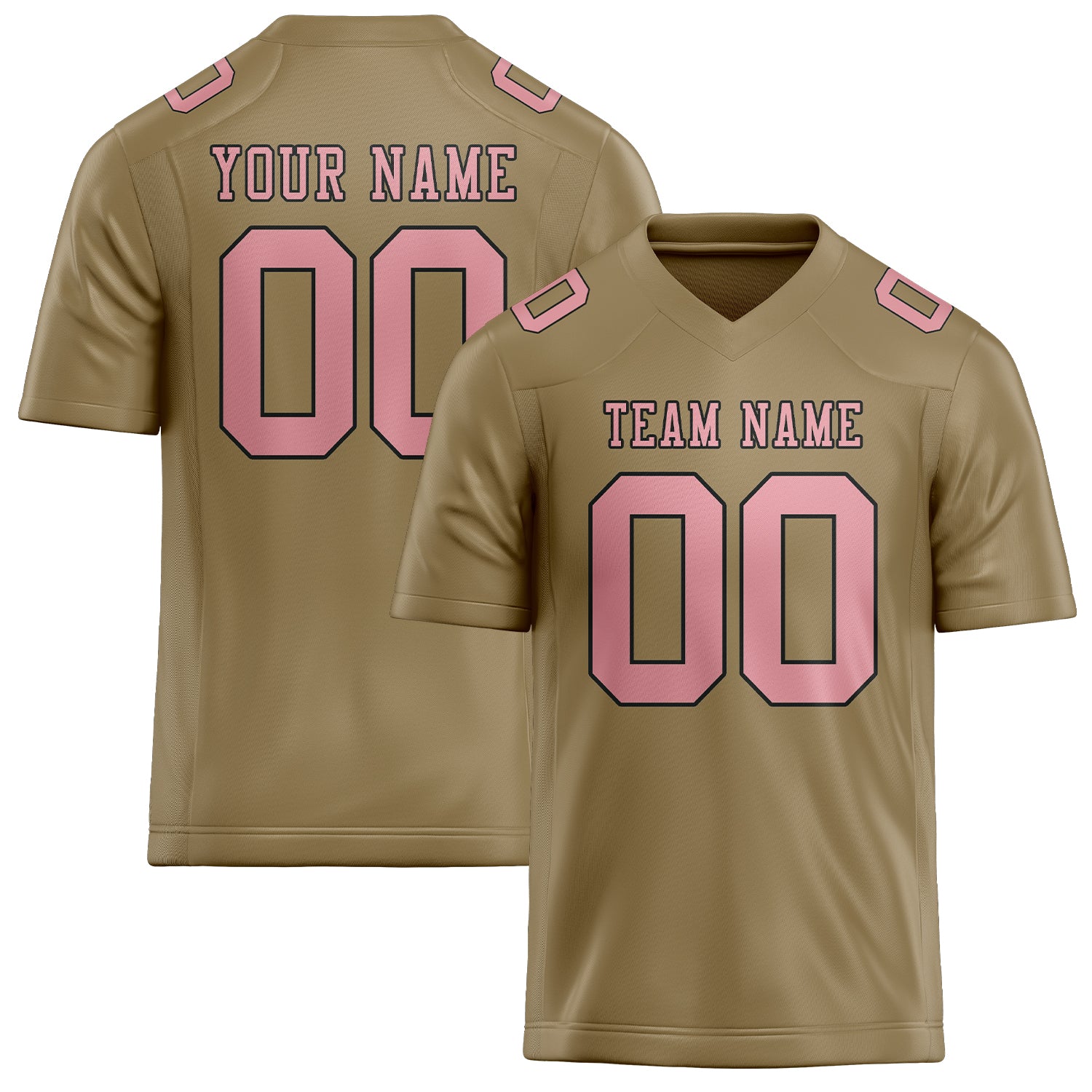 Шивач -създаден професионален Hellkhaki Pink Rugby Jersey