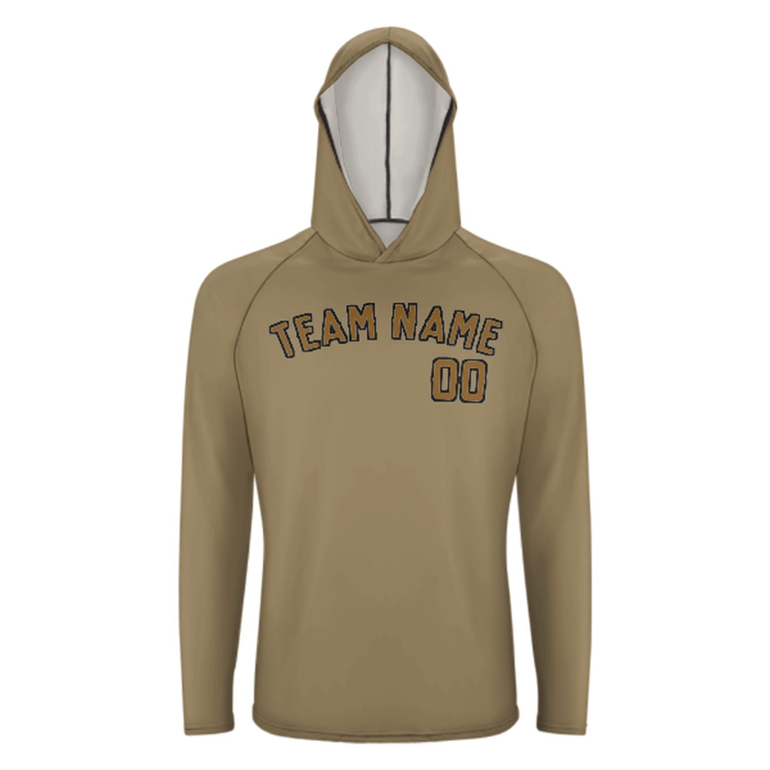 Maßgeschneidertes Hellkhaki Khaki UV-Hoodie
