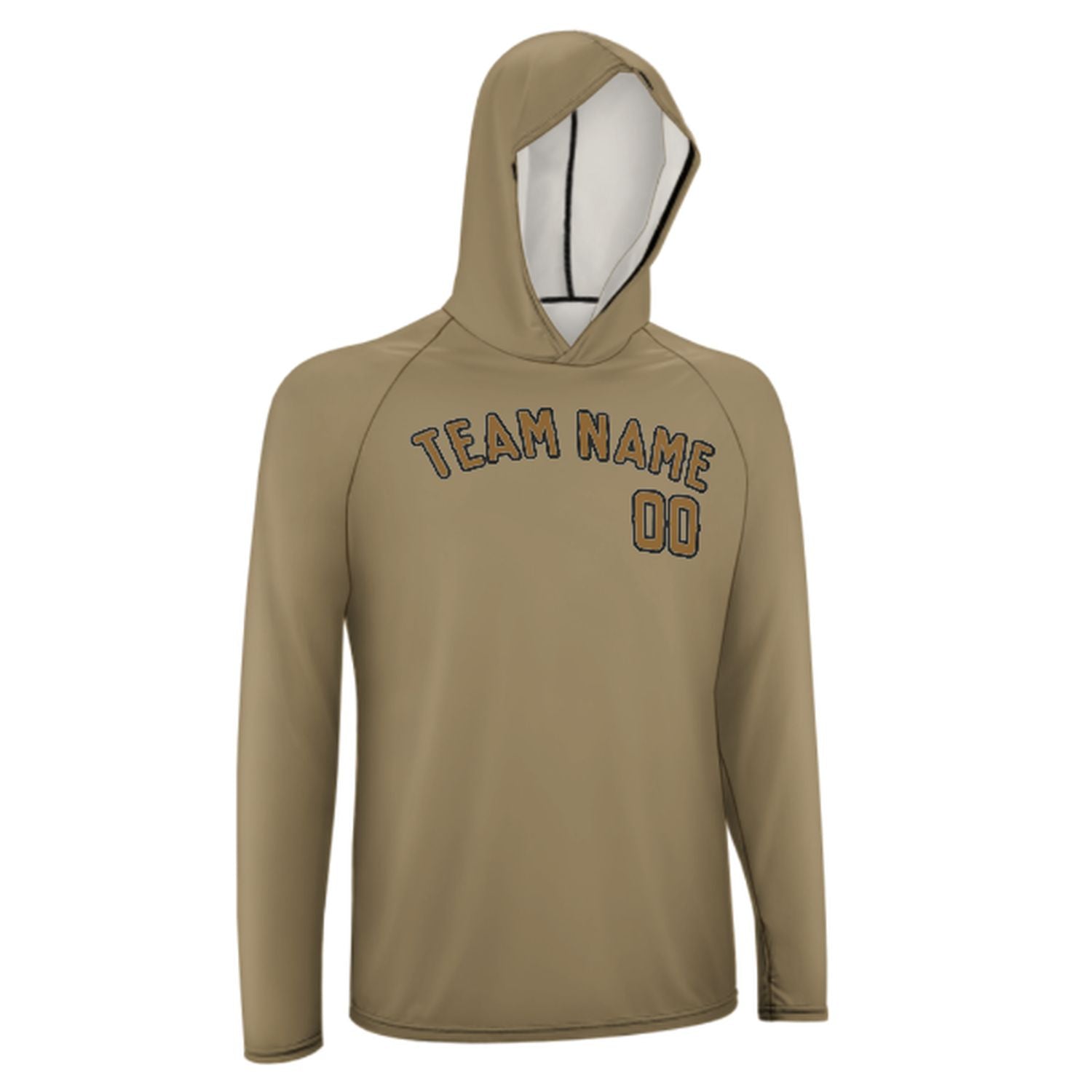 Maßgeschneidertes Hellkhaki Khaki UV-Hoodie