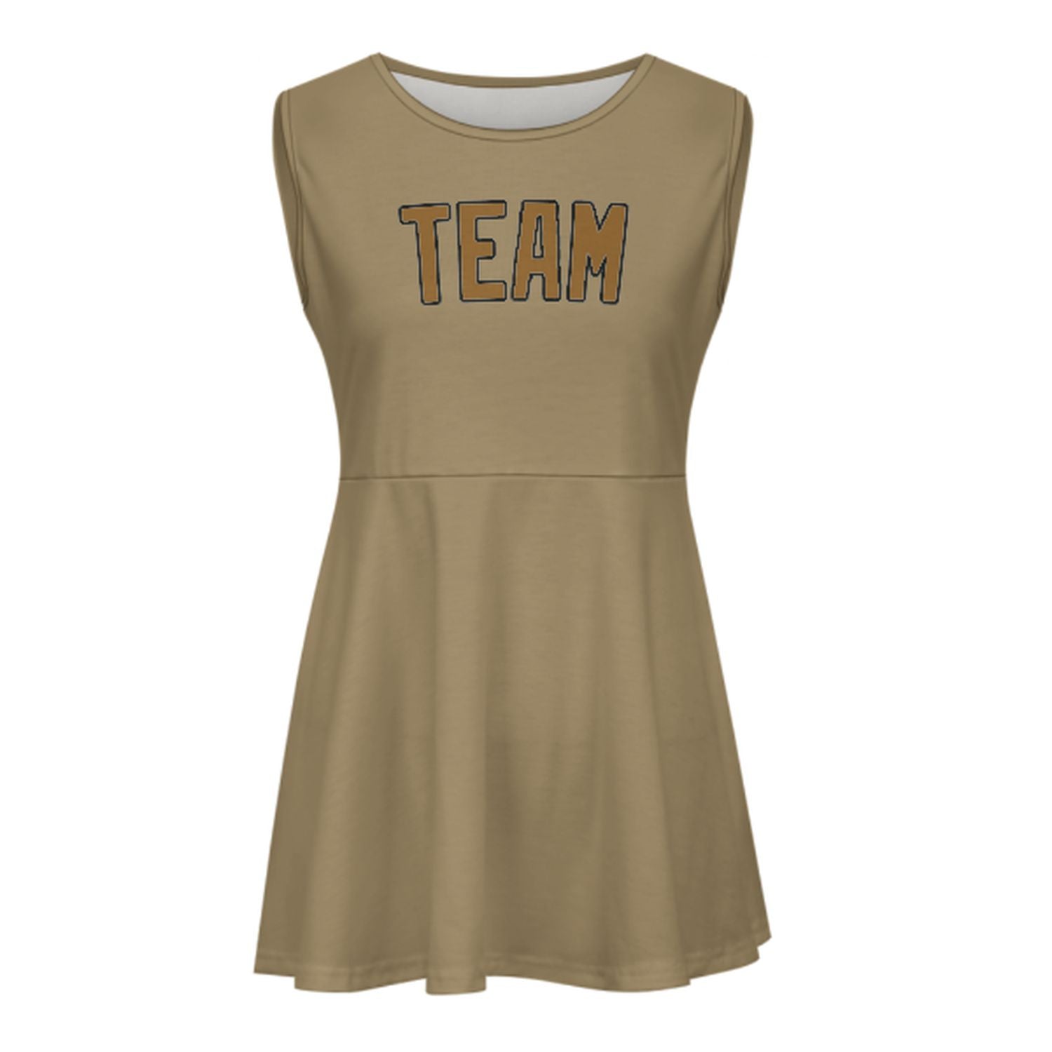 Maßgeschneidertes Hellkhaki Khaki Cheerleader-Kleid