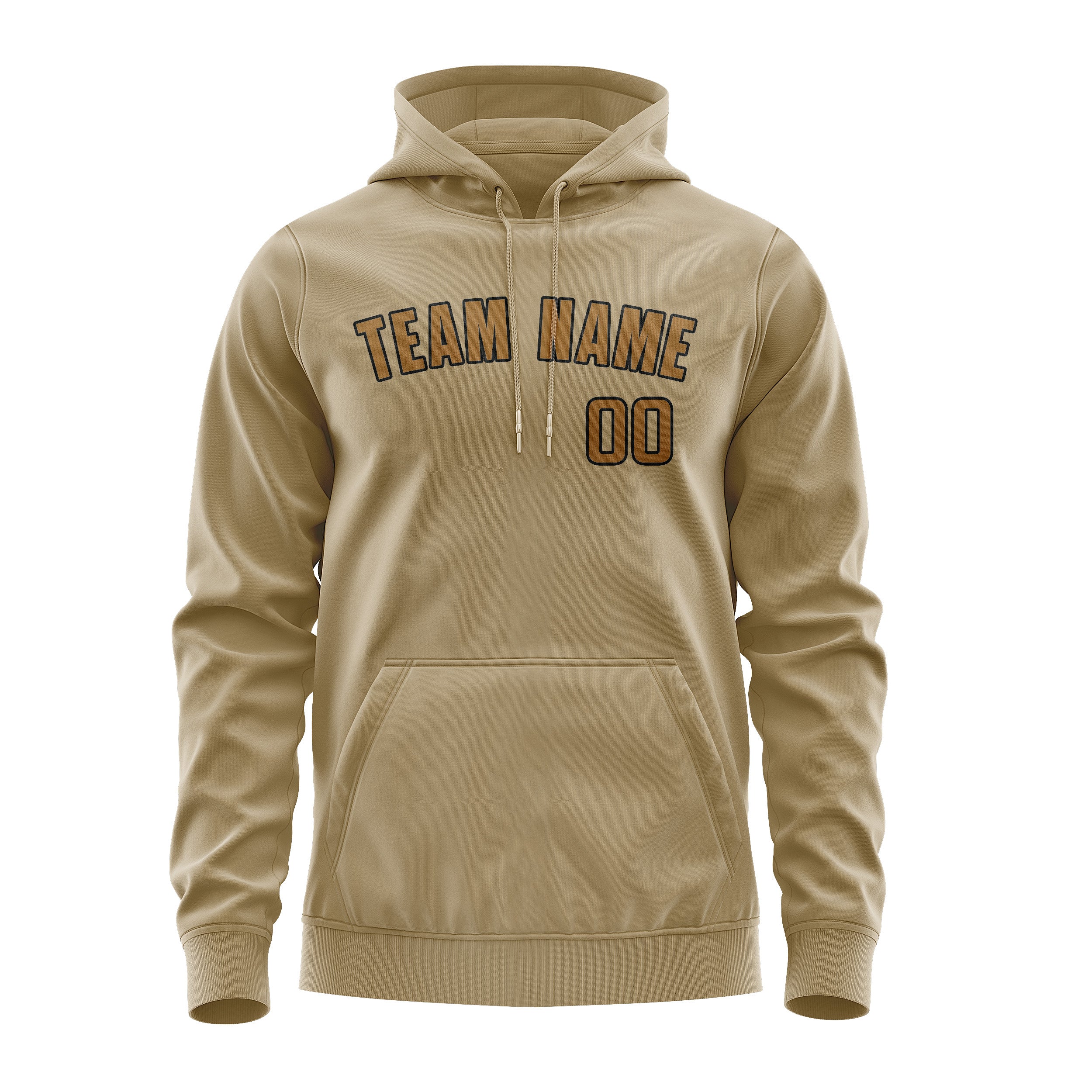 Maßgeschneidertes Hellkhaki Khaki Hoodie