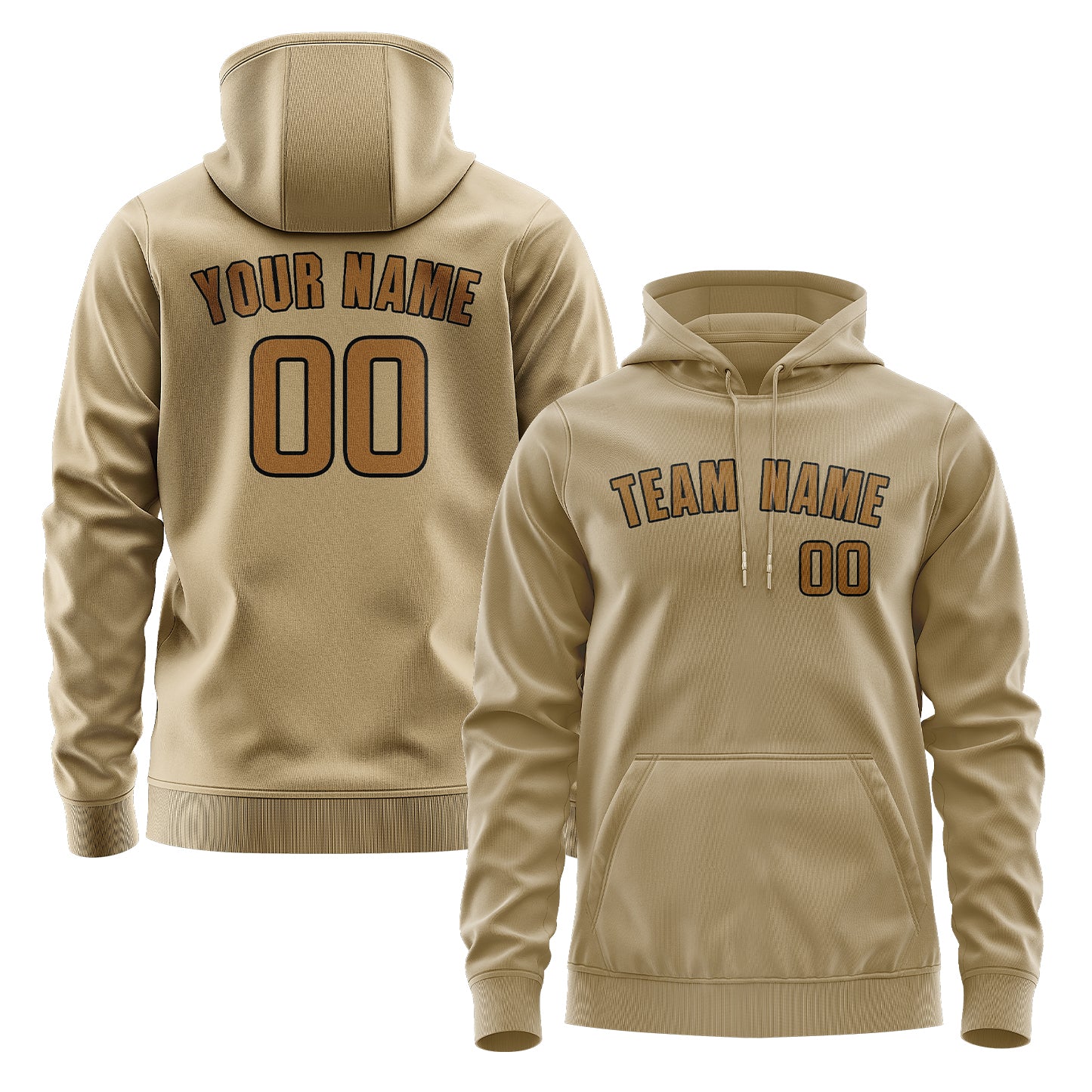 Maßgeschneidertes Hellkhaki Khaki Hoodie