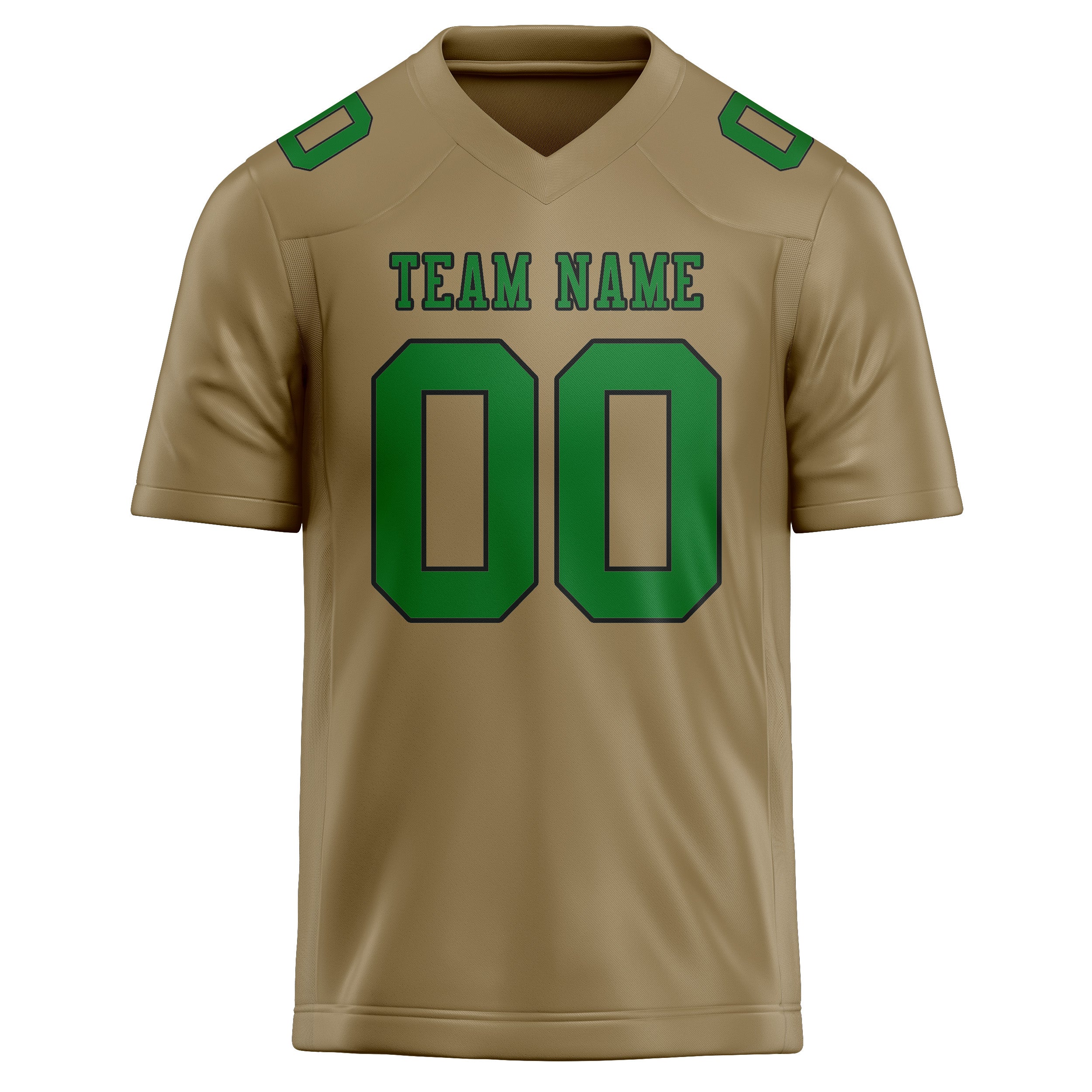 Шивач -създаден професионален Hellkhaki Emerald Green Rugby Jersey