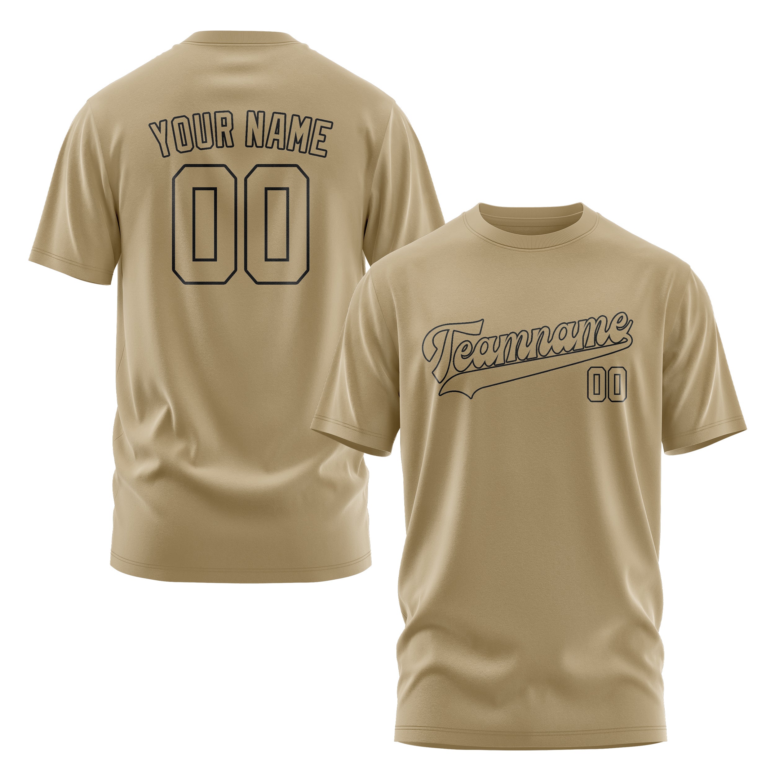 Maßgeschneidertes Hellkhaki Hellkhaki T-Shirt