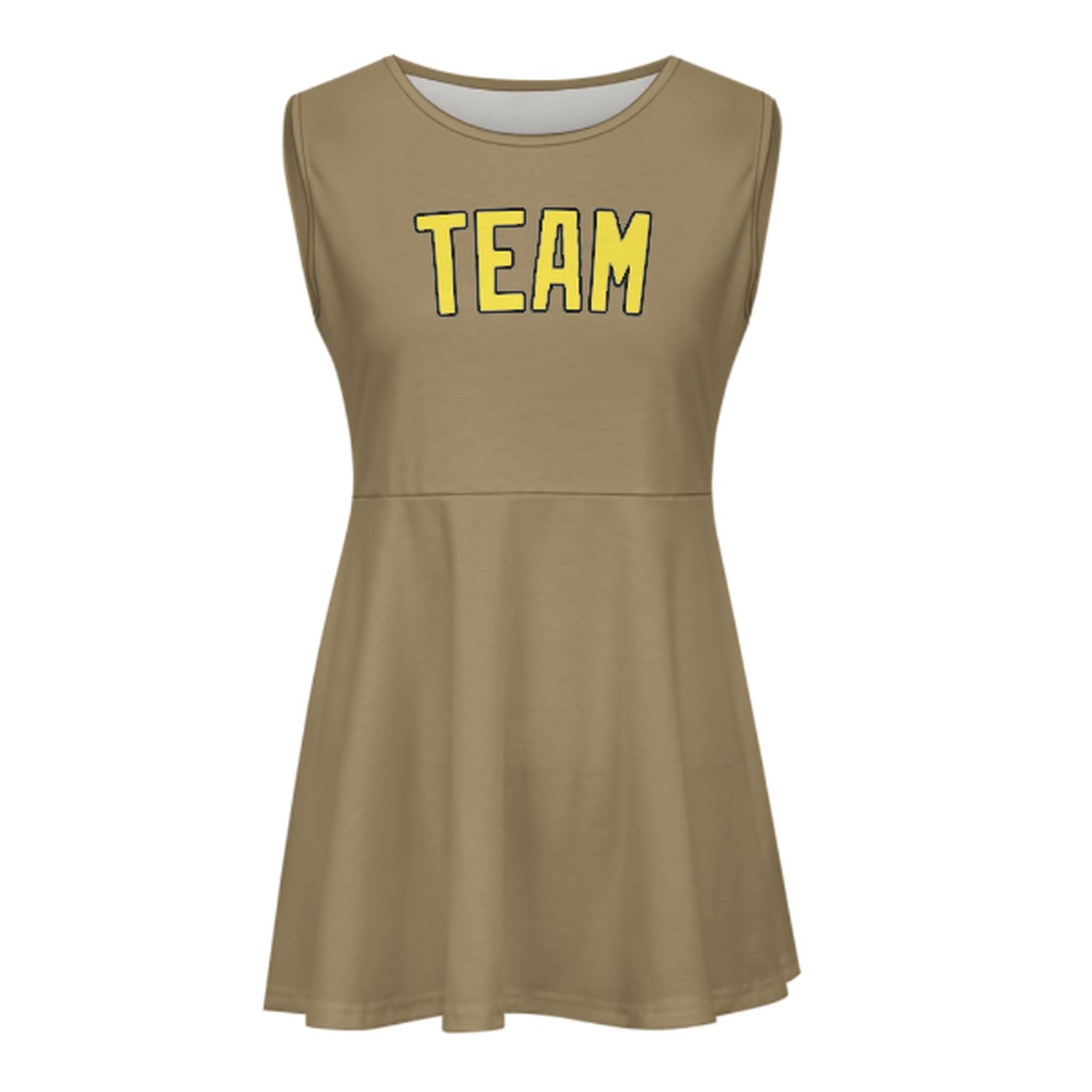 Maßgeschneidertes Hellkhaki Blassgelb Cheerleader-Kleid
