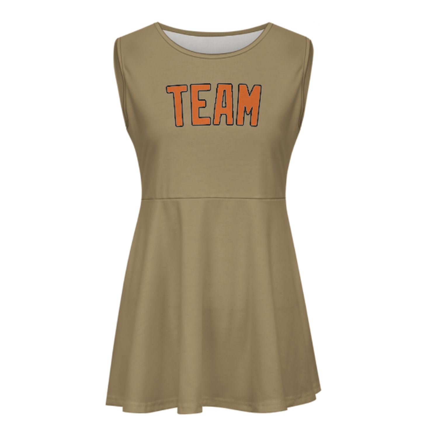 Maßgeschneidertes Hellkhaki Orange Cheerleader-Kleid