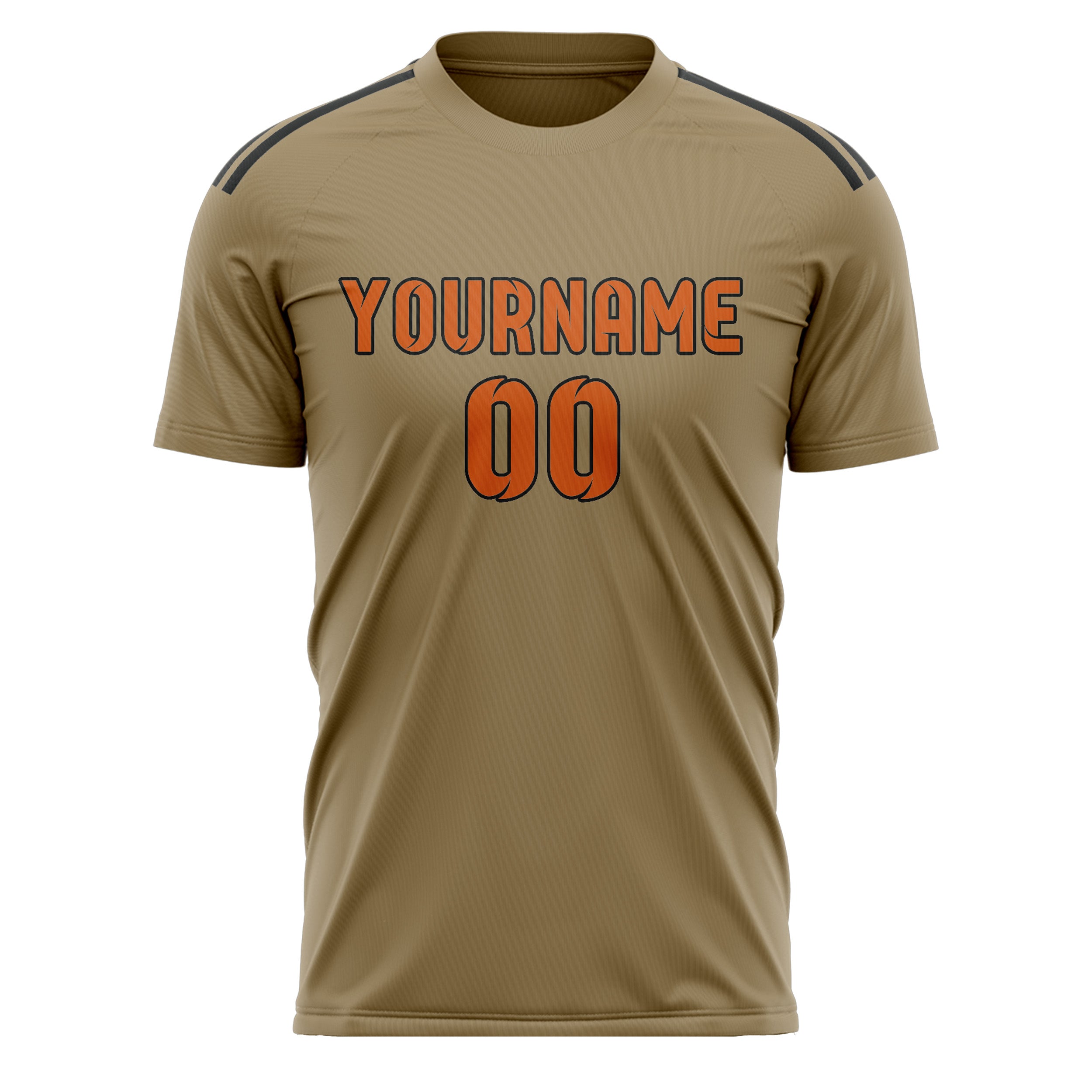 Benutzerdefiniertes Professionelles Hellkhaki Orange Fußballtrikot