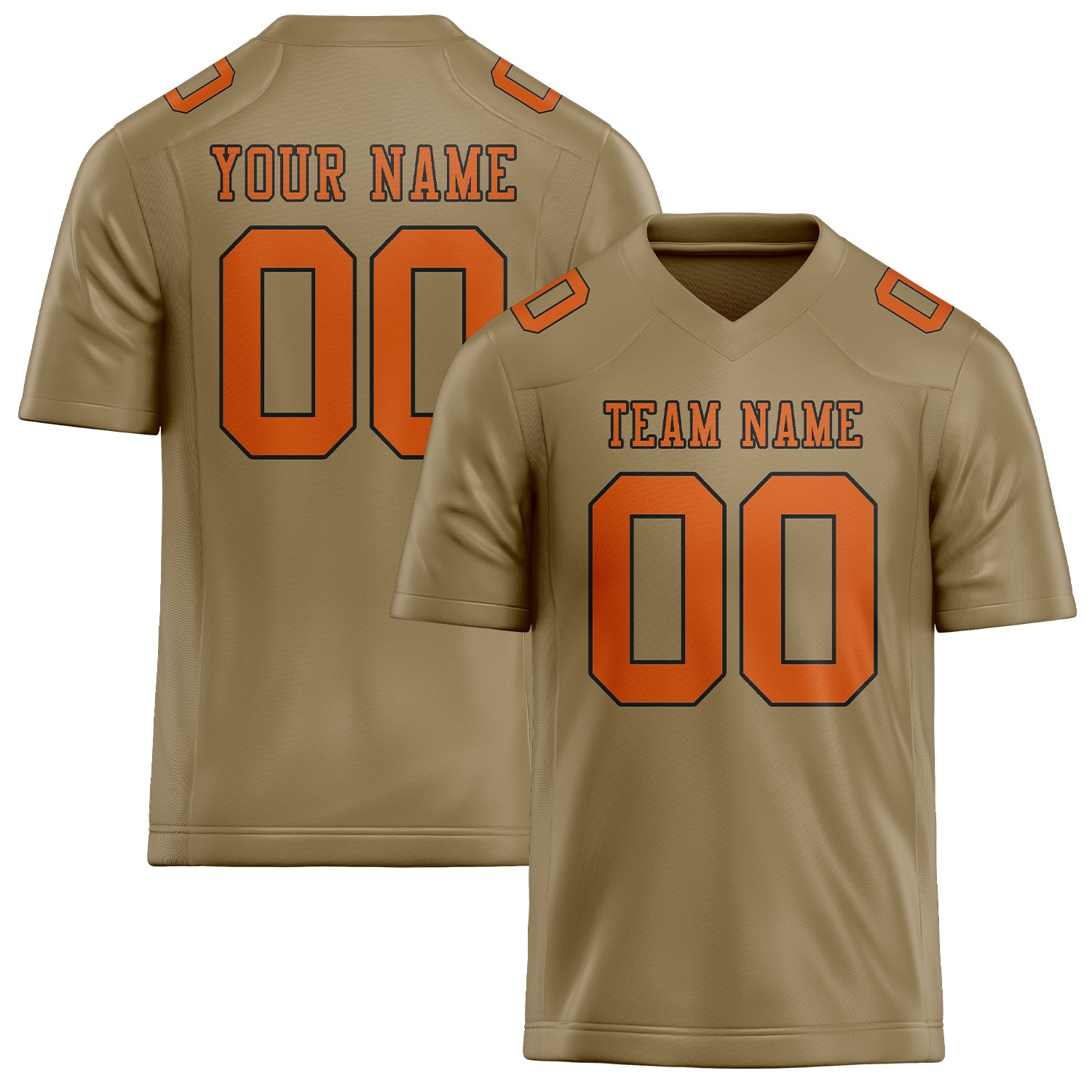 Шивач -създаден професионален Hellkhaki Orange Rugby Jersey