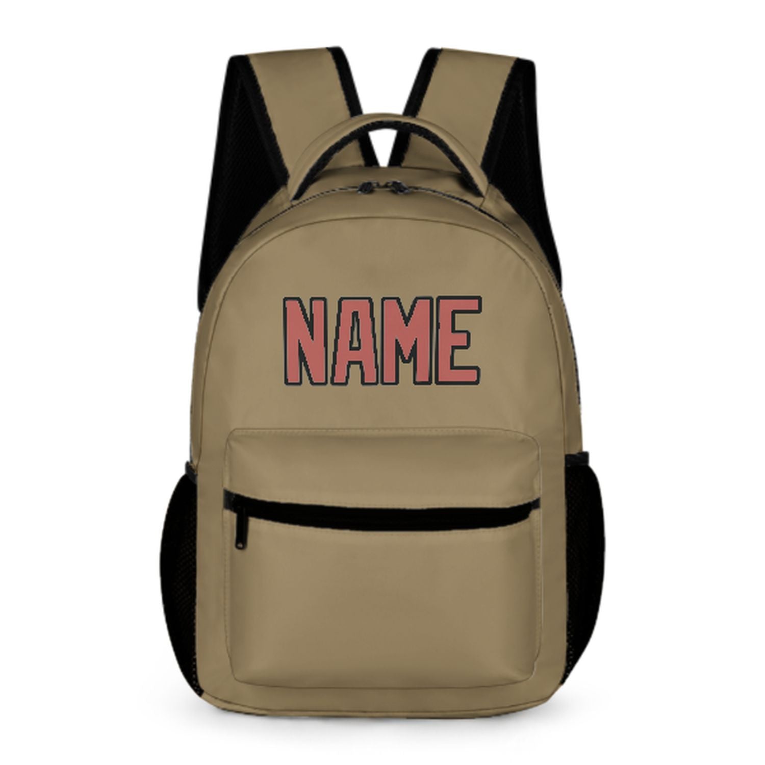 Maßgeschneidertes Hellkhaki Kupferrose Kinderrucksack