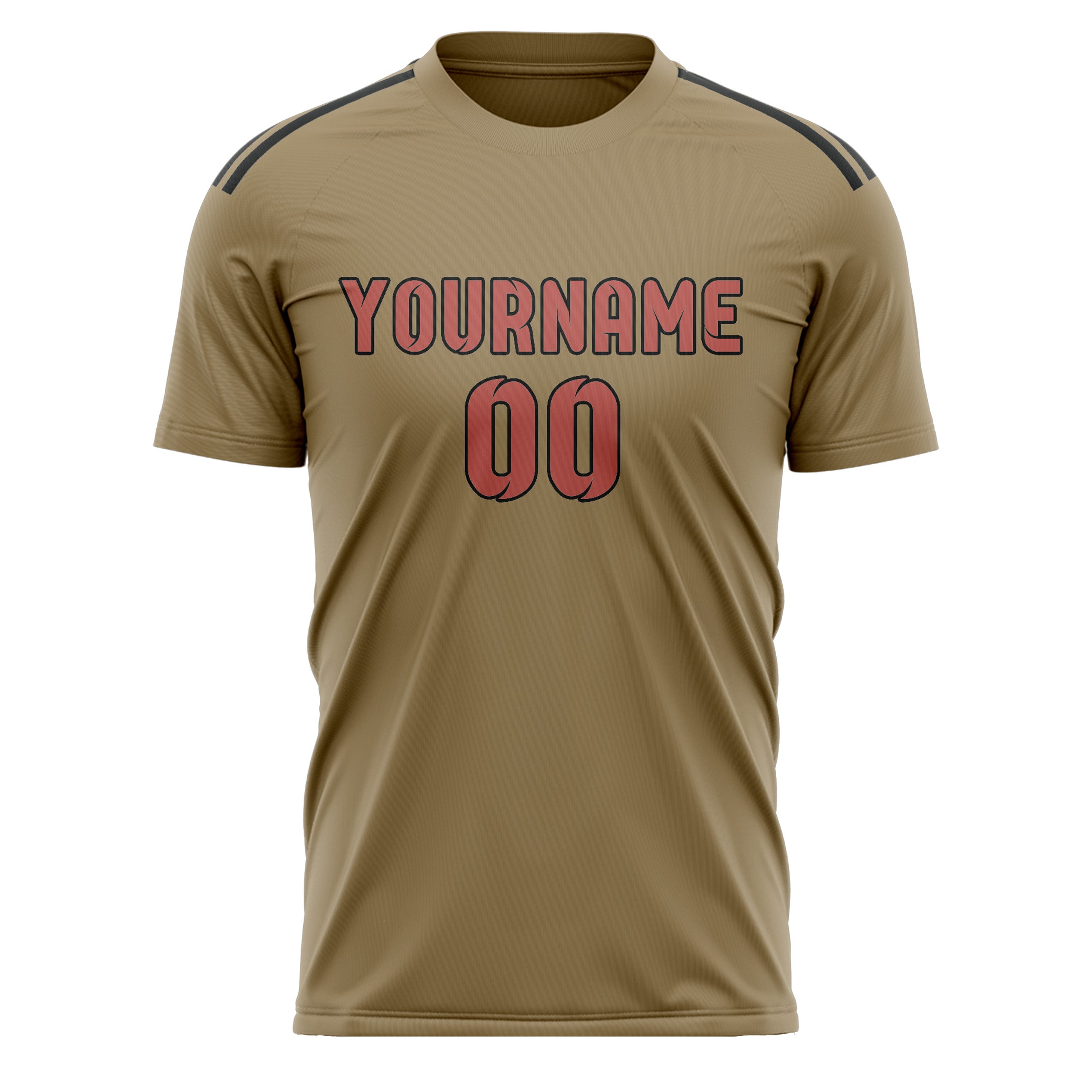 Benutzerdefiniertes Professionelles Hellkhaki Kupferrose Fußballtrikot