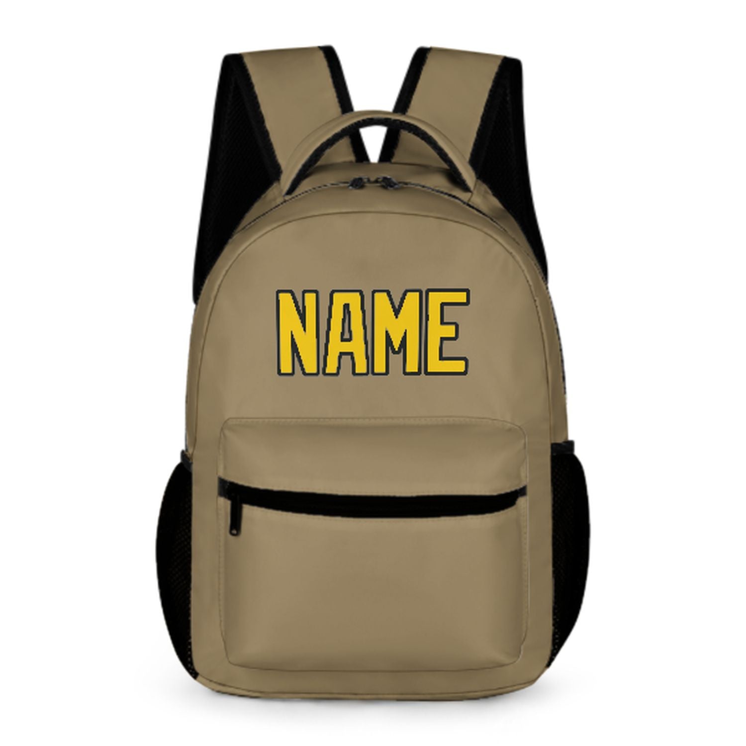 Maßgeschneidertes Hellkhaki Gold Kinderrucksack