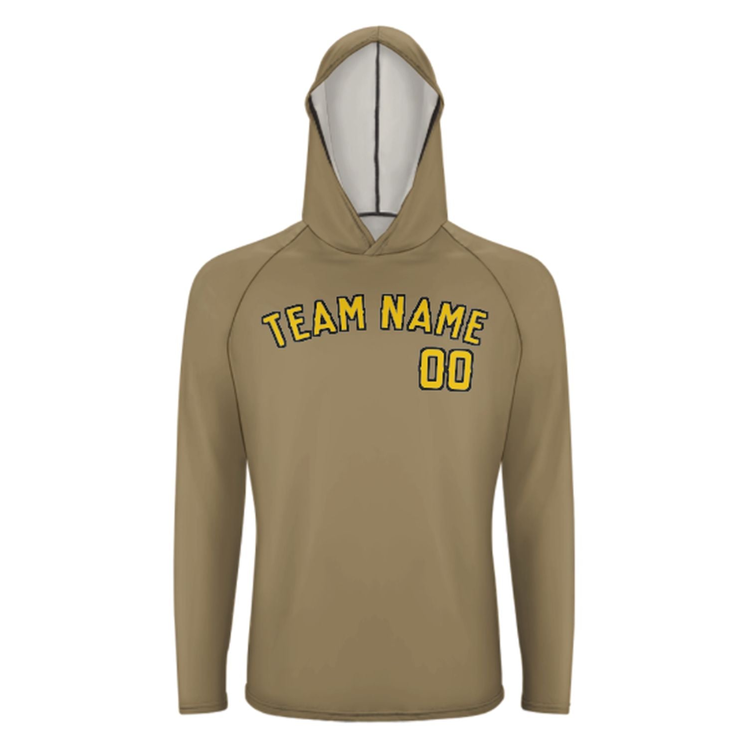 Maßgeschneidertes Hellkhaki Gold UV-Hoodie