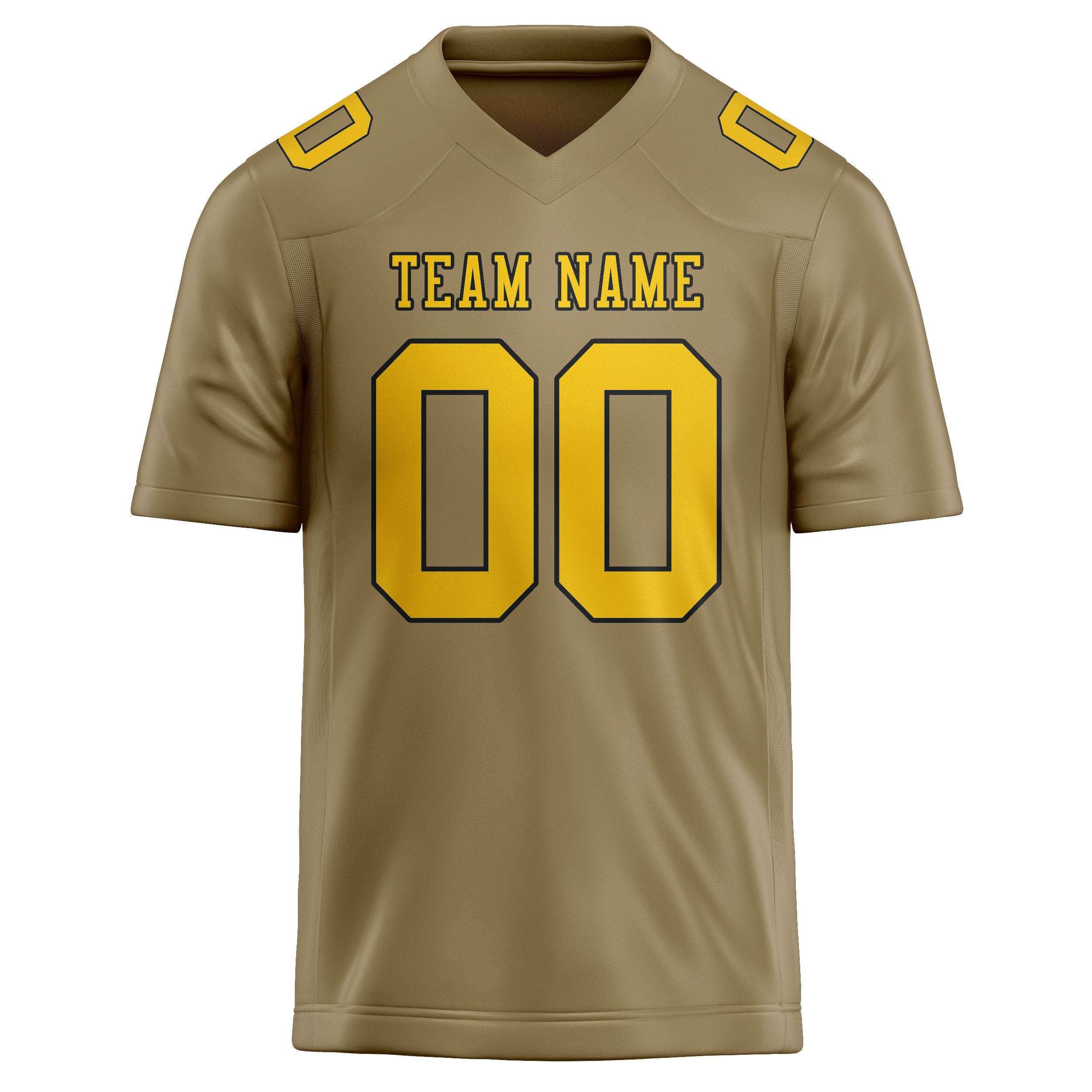 Шивач -Изработен професионален Hellkhaki Gold Rugby Jersey