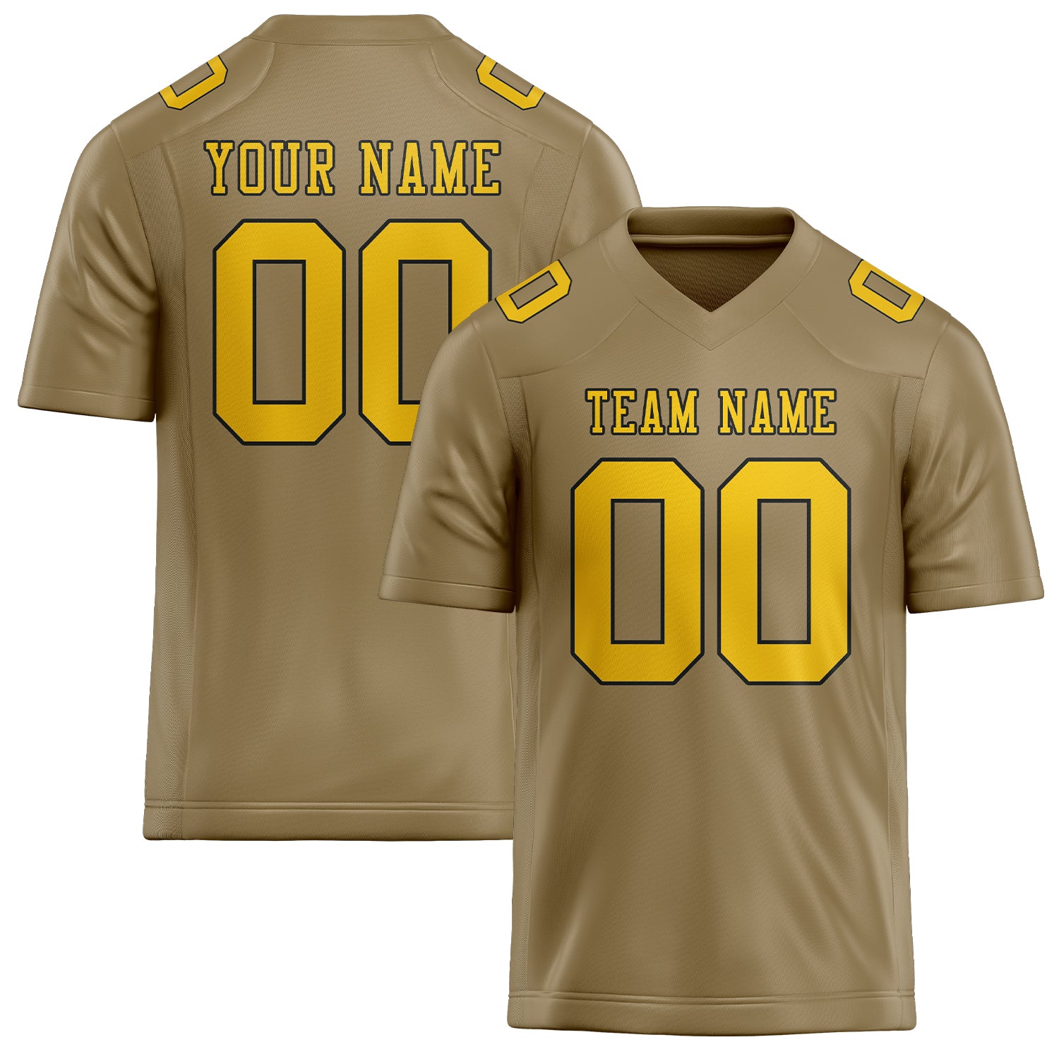 Шивач -Изработен професионален Hellkhaki Gold Rugby Jersey
