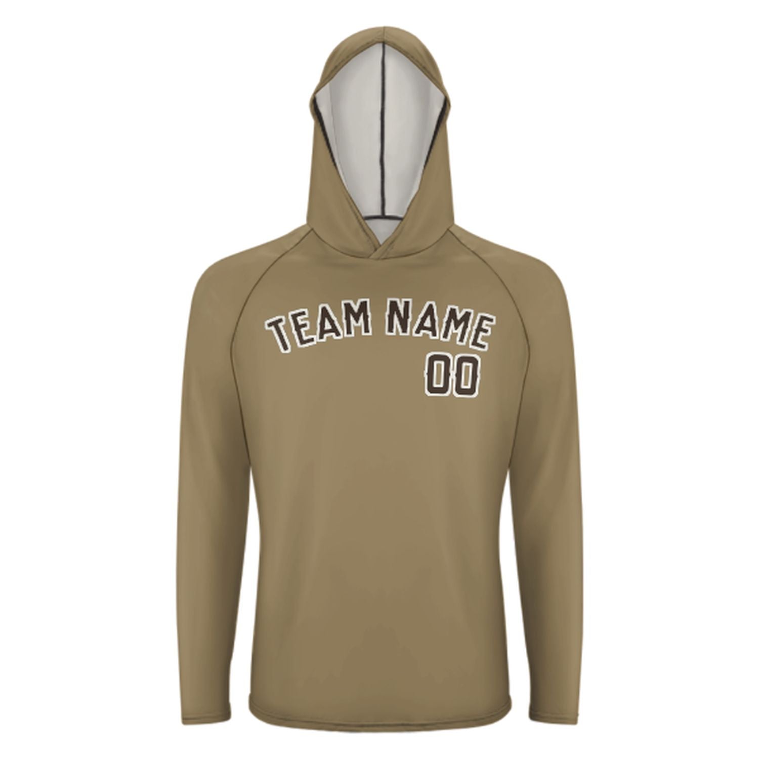 Maßgeschneidertes Hellkhaki Braun UV-Hoodie