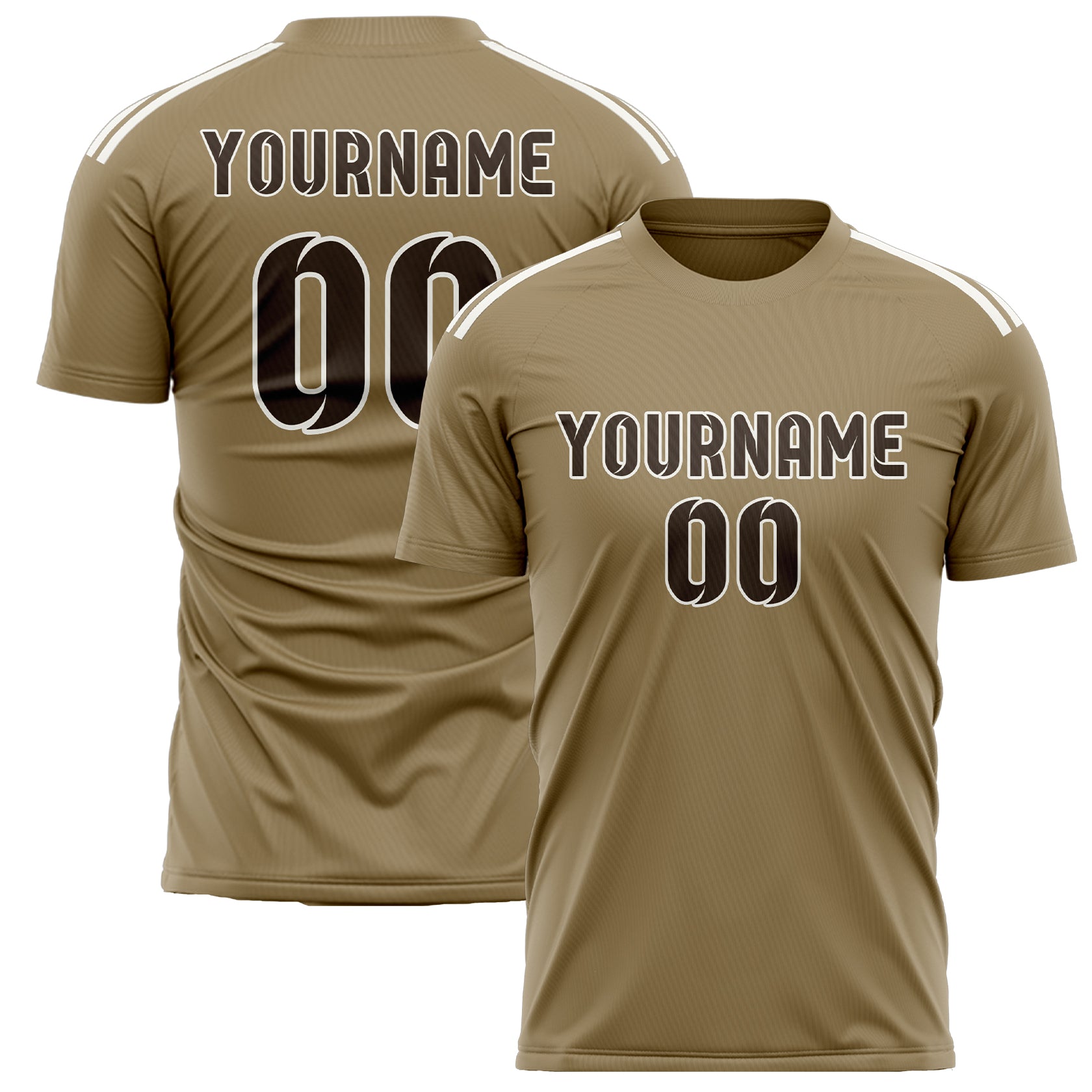 Benutzerdefiniertes Professionelles Hellkhaki Braun Fußballtrikot