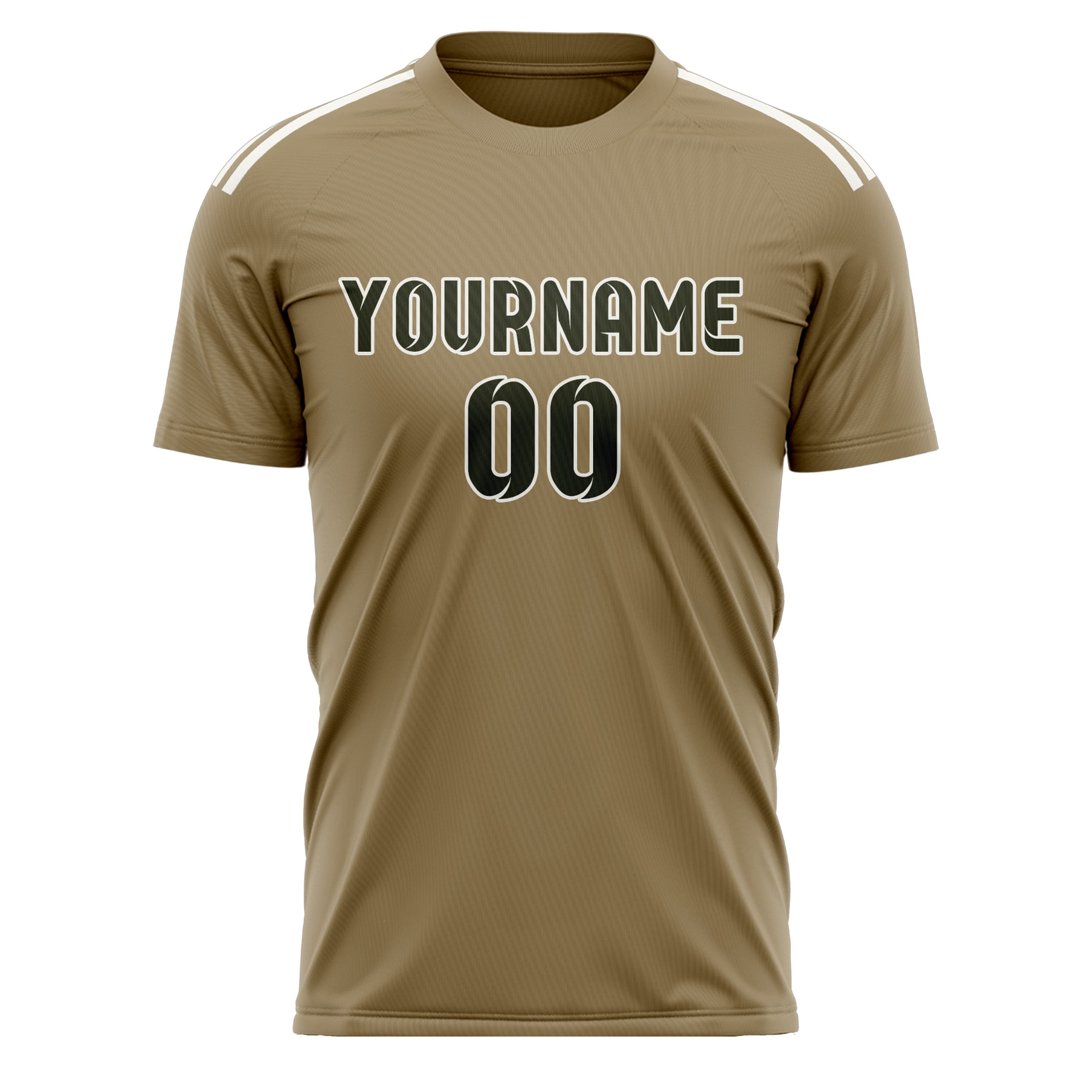 Benutzerdefiniertes Professionelles Hellkhaki Dunkles Oliv Fußballtrikot