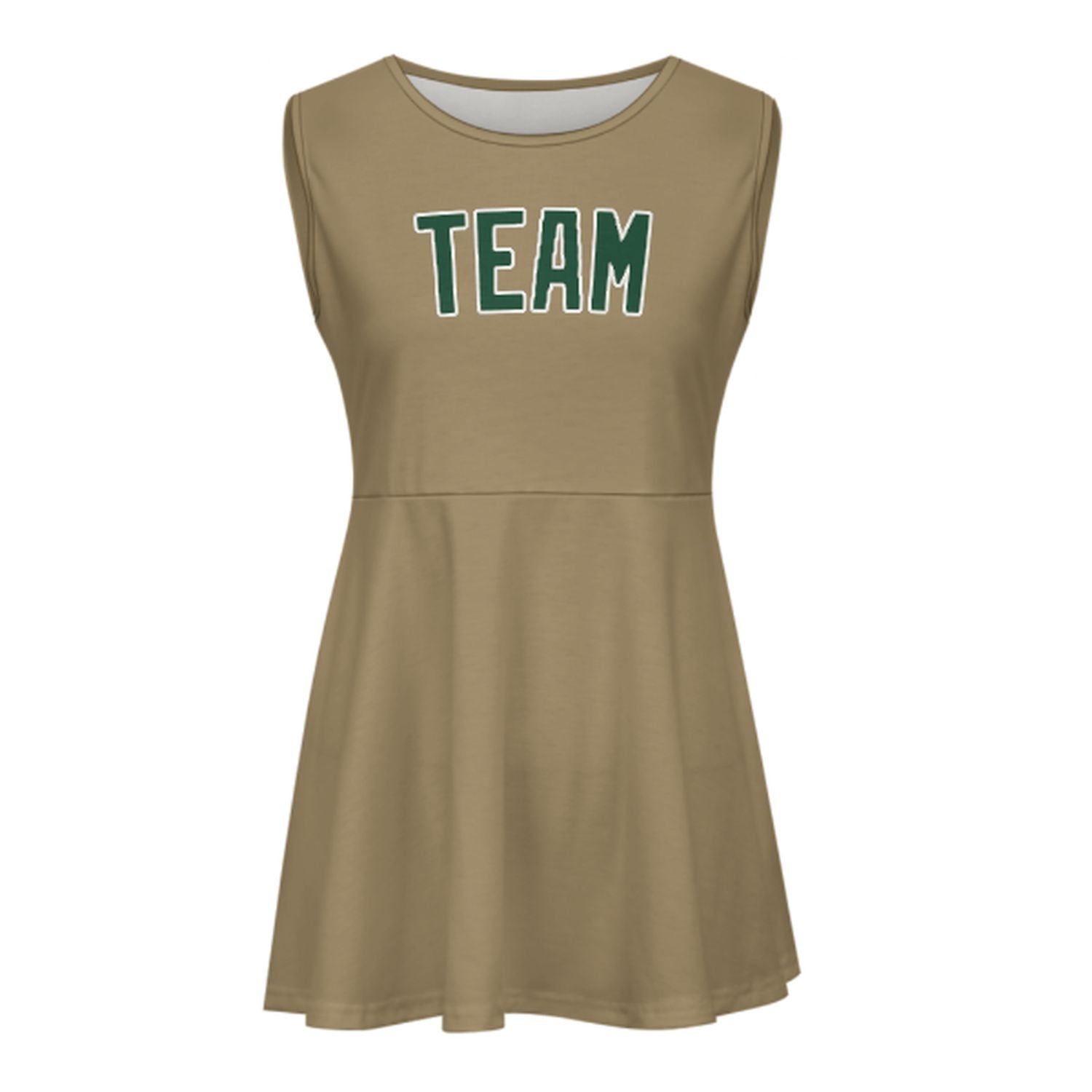 Maßgeschneidertes Hellkhaki Moosgrün Cheerleader-Kleid