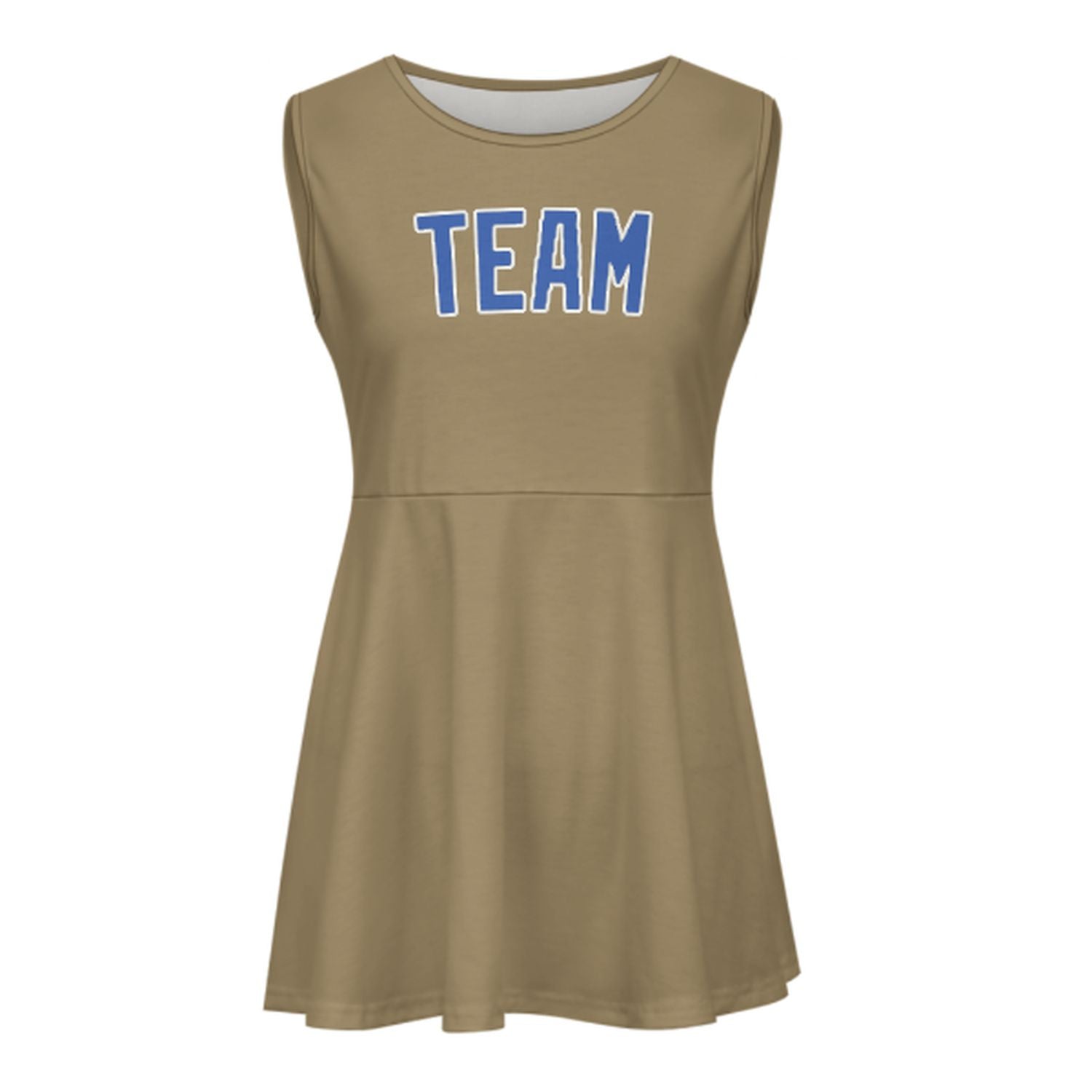Maßgeschneidertes Hellkhaki Himmelblau Cheerleader-Kleid