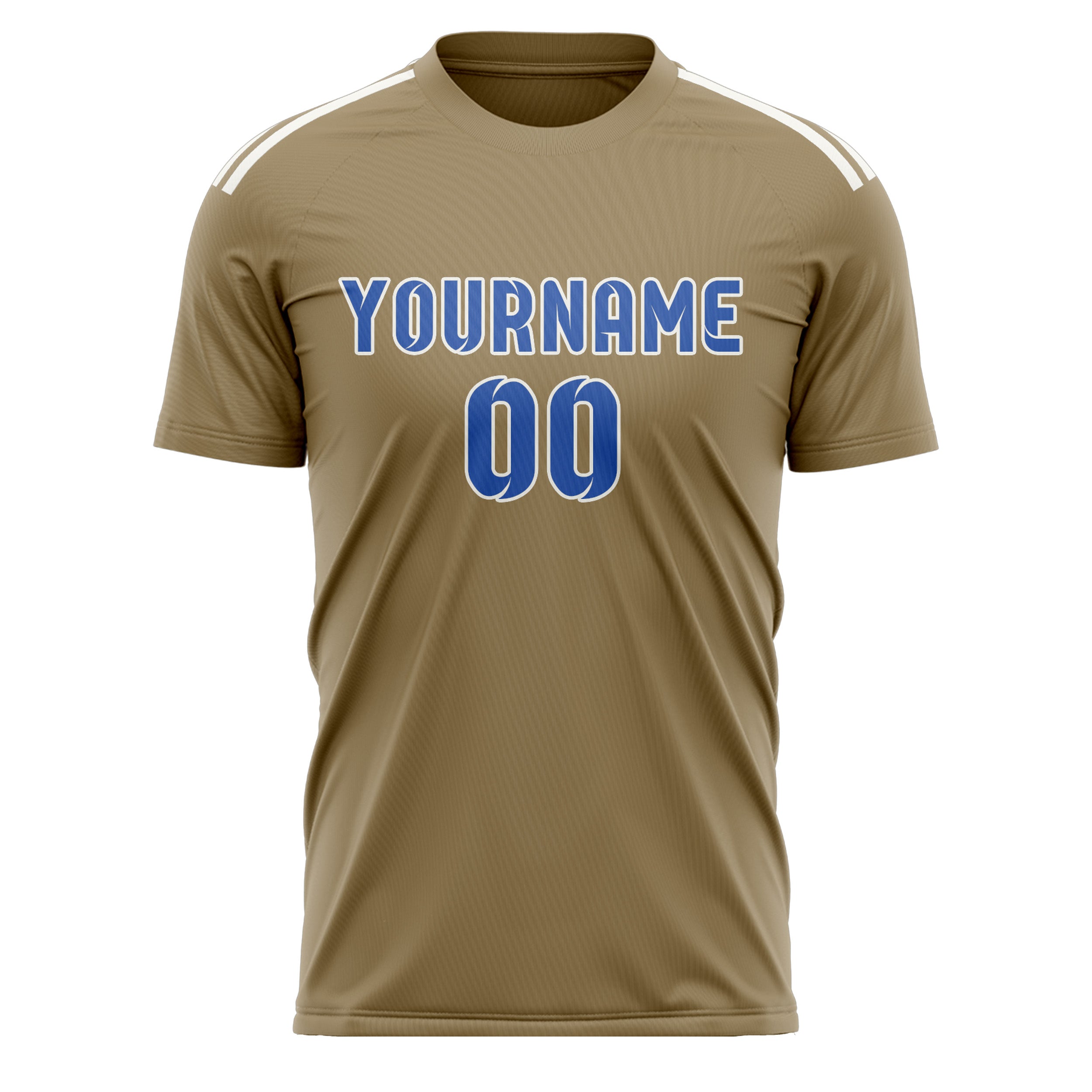 Benutzerdefiniertes Professionelles Hellkhaki Himmelblau Fußballtrikot