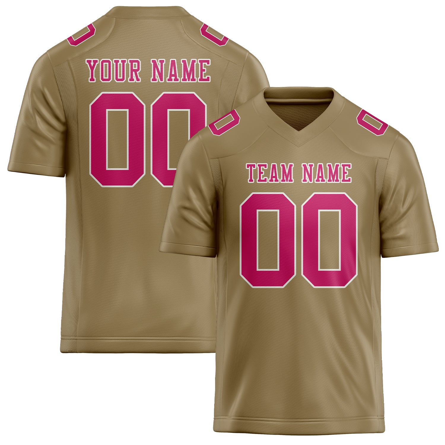 Шивач -създаден професионален Hellkhaki Pink Rugby Jersey