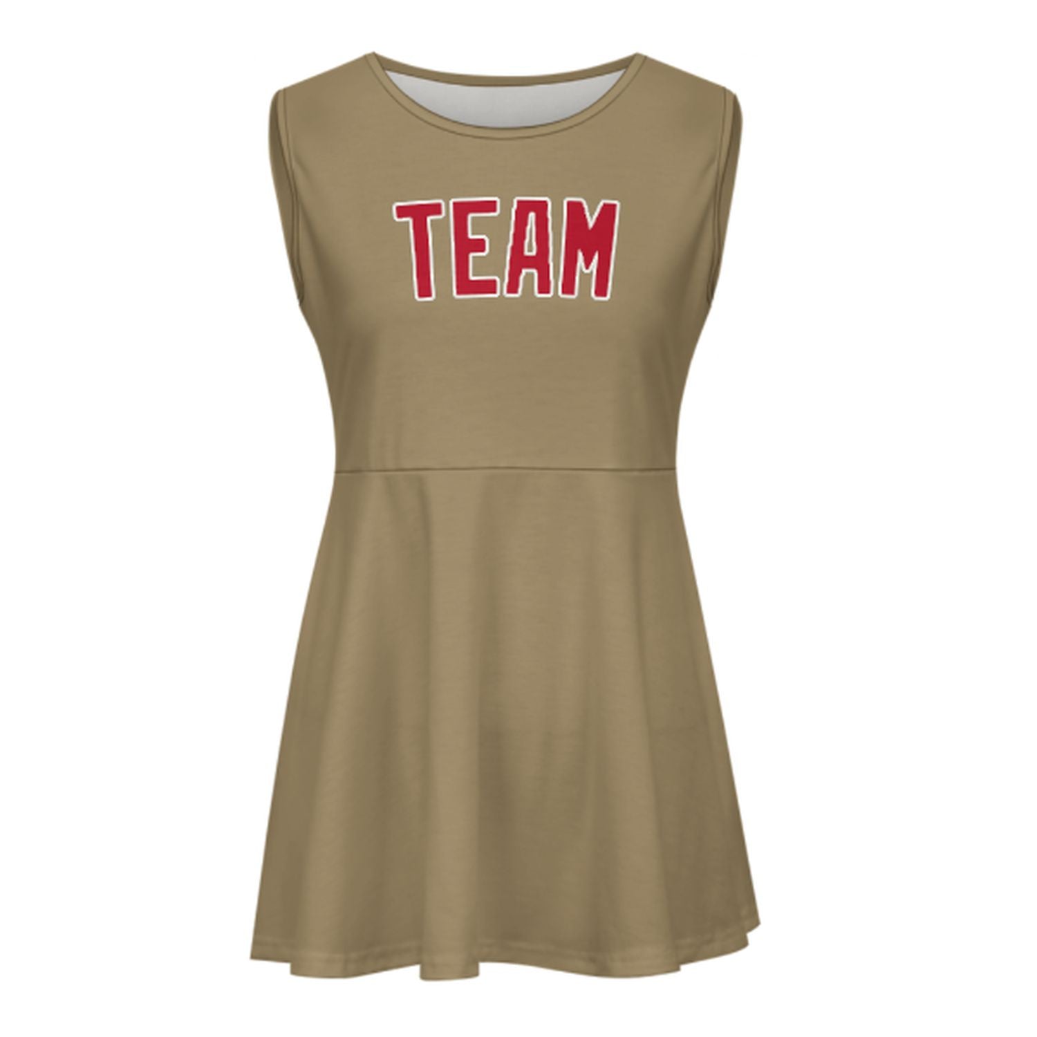 Maßgeschneidertes Hellkhaki Rot Cheerleader-Kleid