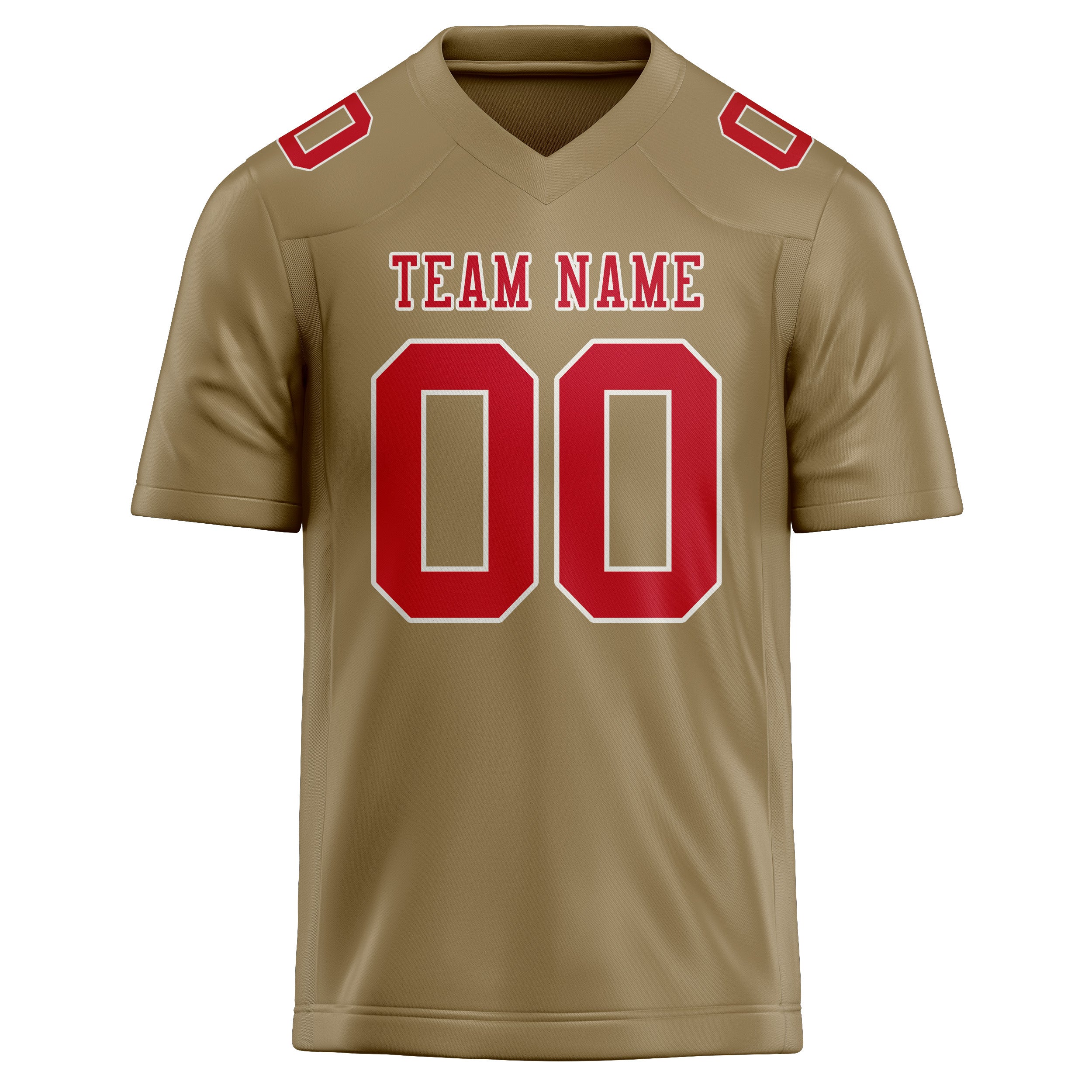 Шивач -създаден професионален Hellkhaki Red Rugby Jersey