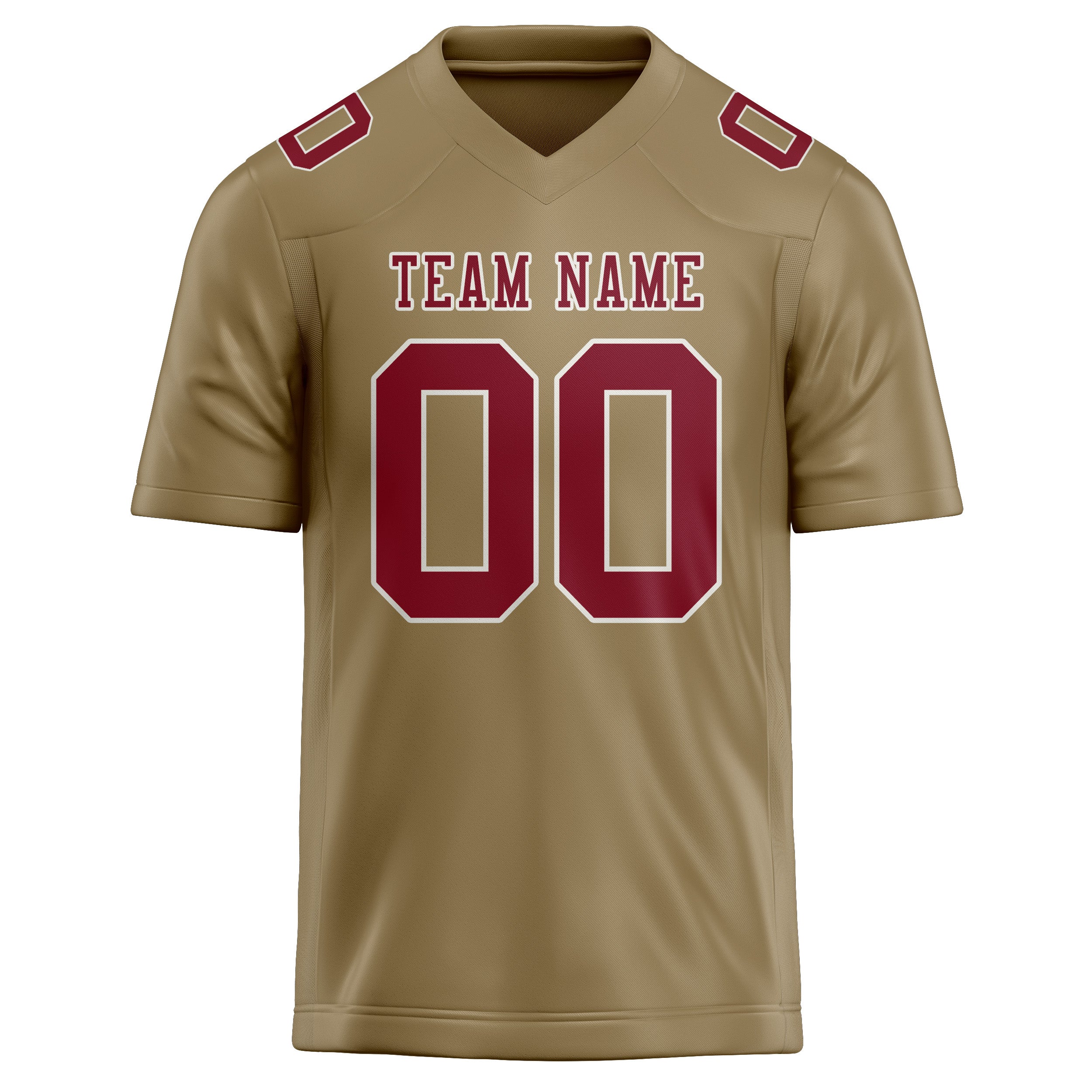 Шивач -Изработен професионален Hellkhaki Karmesinrot Rugbytrikot