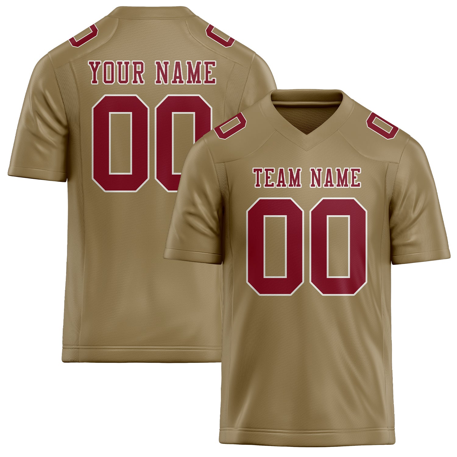 Шивач -Изработен професионален Hellkhaki Karmesinrot Rugbytrikot