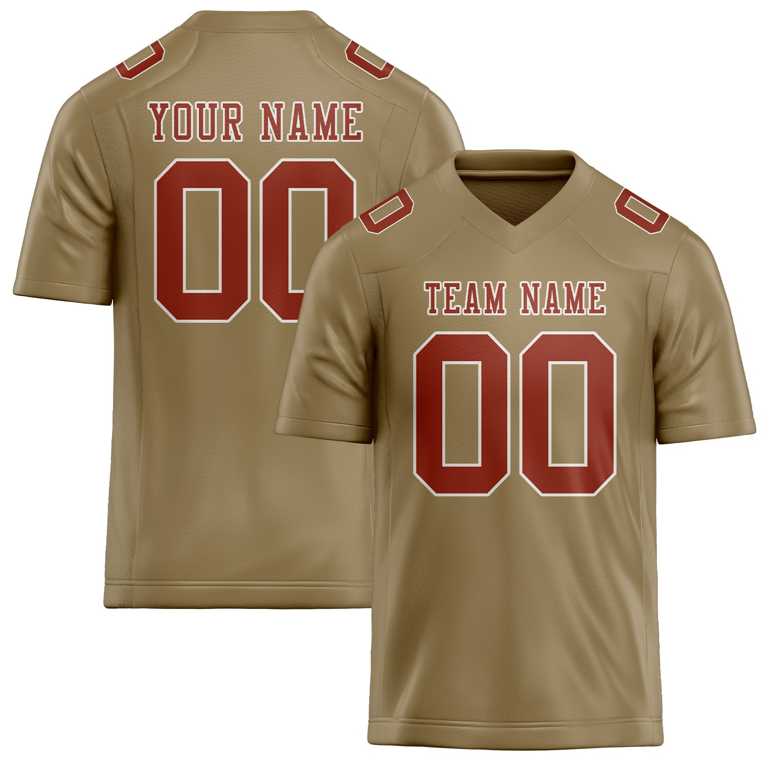 Шивач -създаден професионален Hellkhaki Coral Red Rugby Jersey
