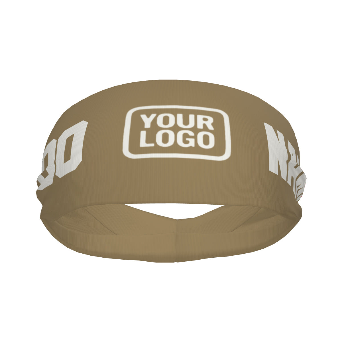 Maßgeschneidertes Hellkhaki Weiß Sport Stirnband