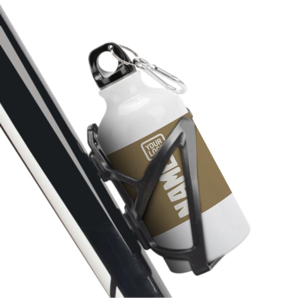 Maßgeschneidertes Hellkhaki Weiß Sportflasche