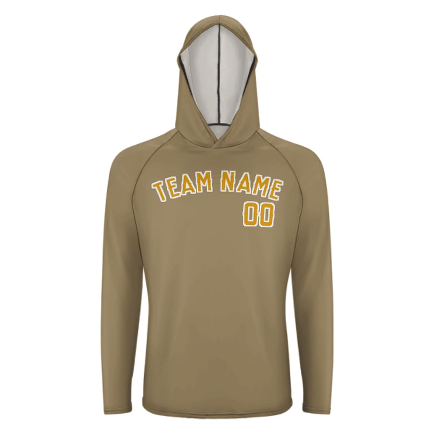 Maßgeschneidertes Hellkhaki Gelb UV-Hoodie