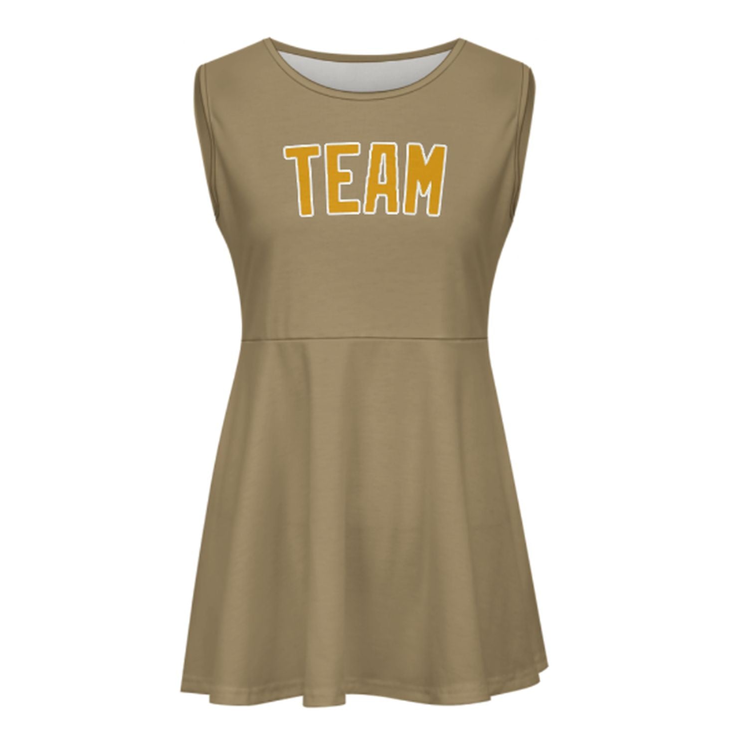 Maßgeschneidertes Hellkhaki Gelb Cheerleader-Kleid