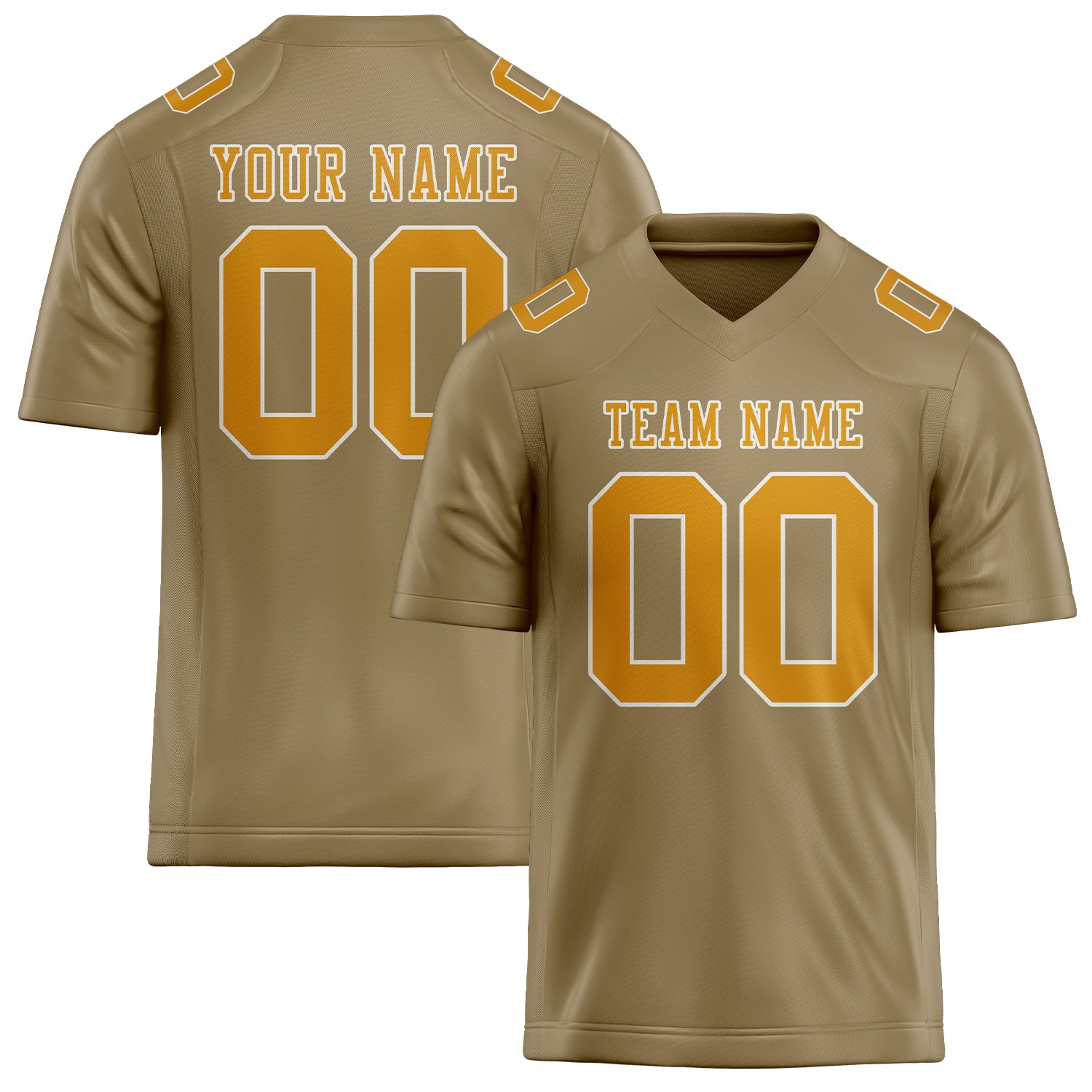 Шивач -създаден професионален Hellkhaki Yellow Rugby Jersey