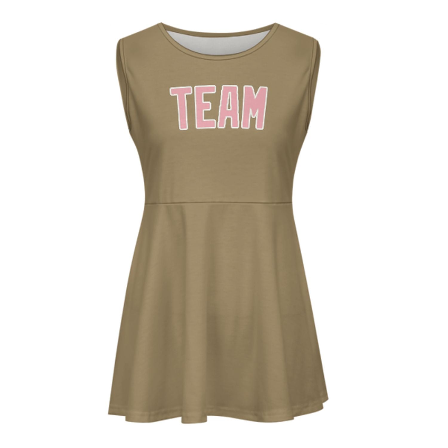 Maßgeschneidertes Hellkhaki Rosa Cheerleader-Kleid