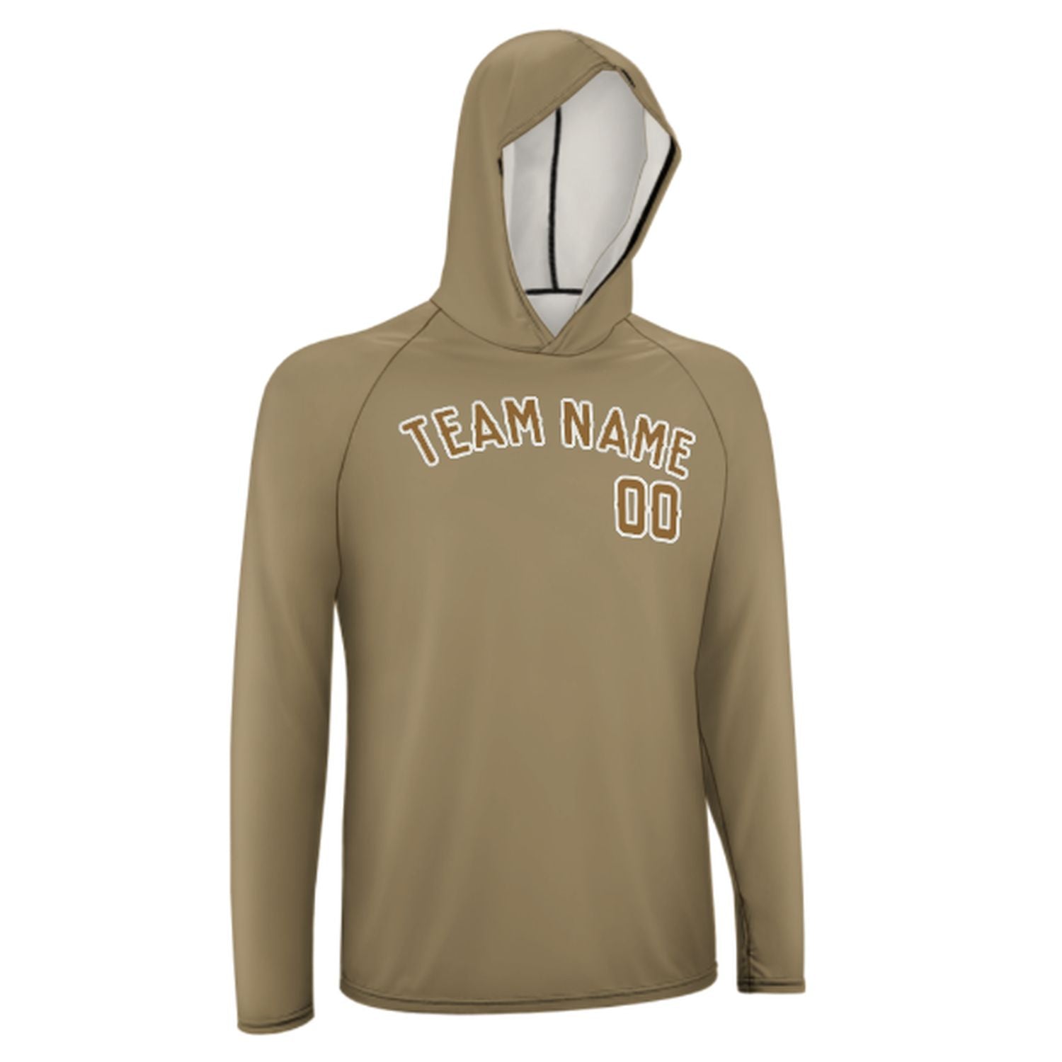 Maßgeschneidertes Hellkhaki Khaki UV-Hoodie